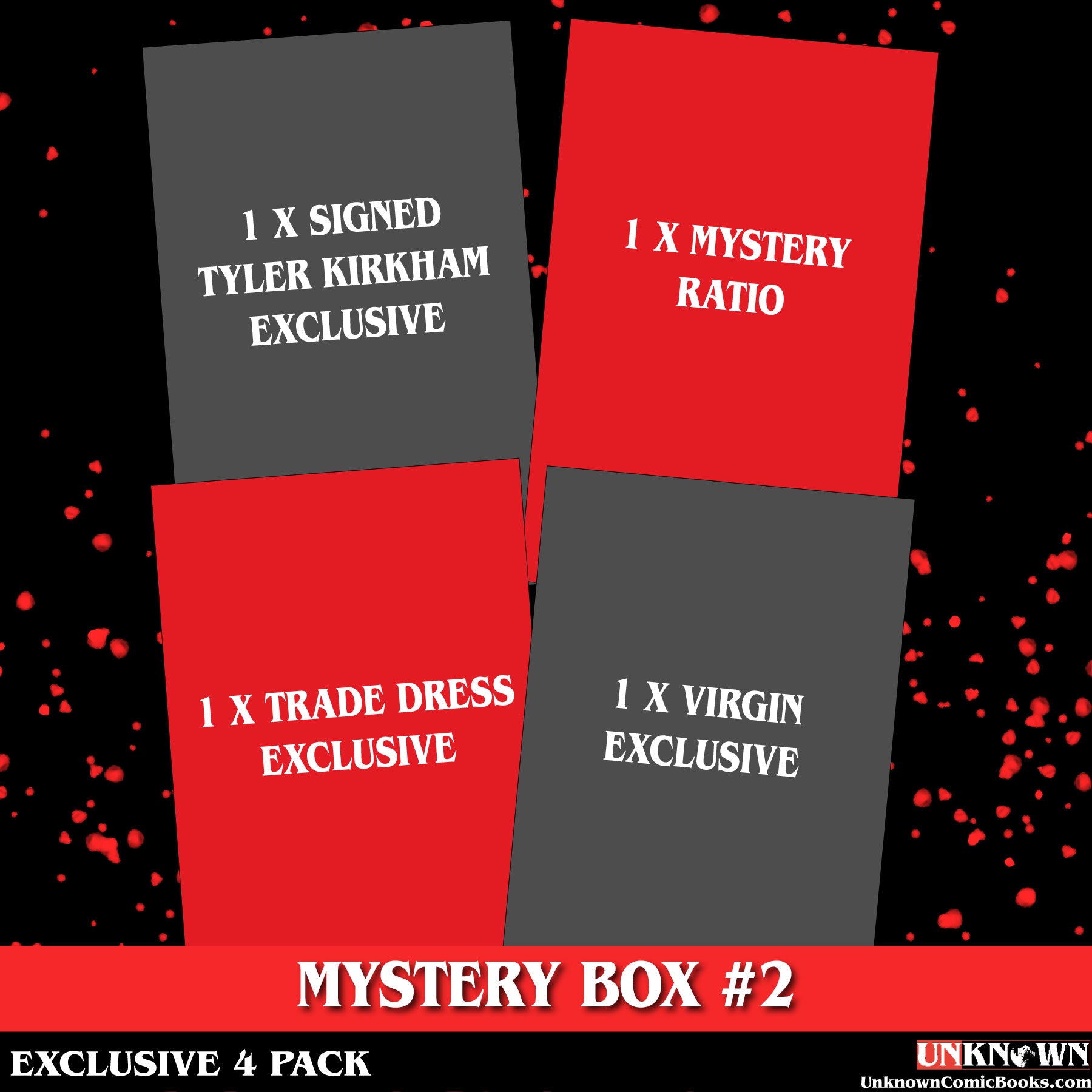 [4 PACK] MYSTERY BOX #2 TYLER KIRKHAM SIGNATURE DEAL UNKNOWN COMICS EXCLUSIVE (11/01/2023)