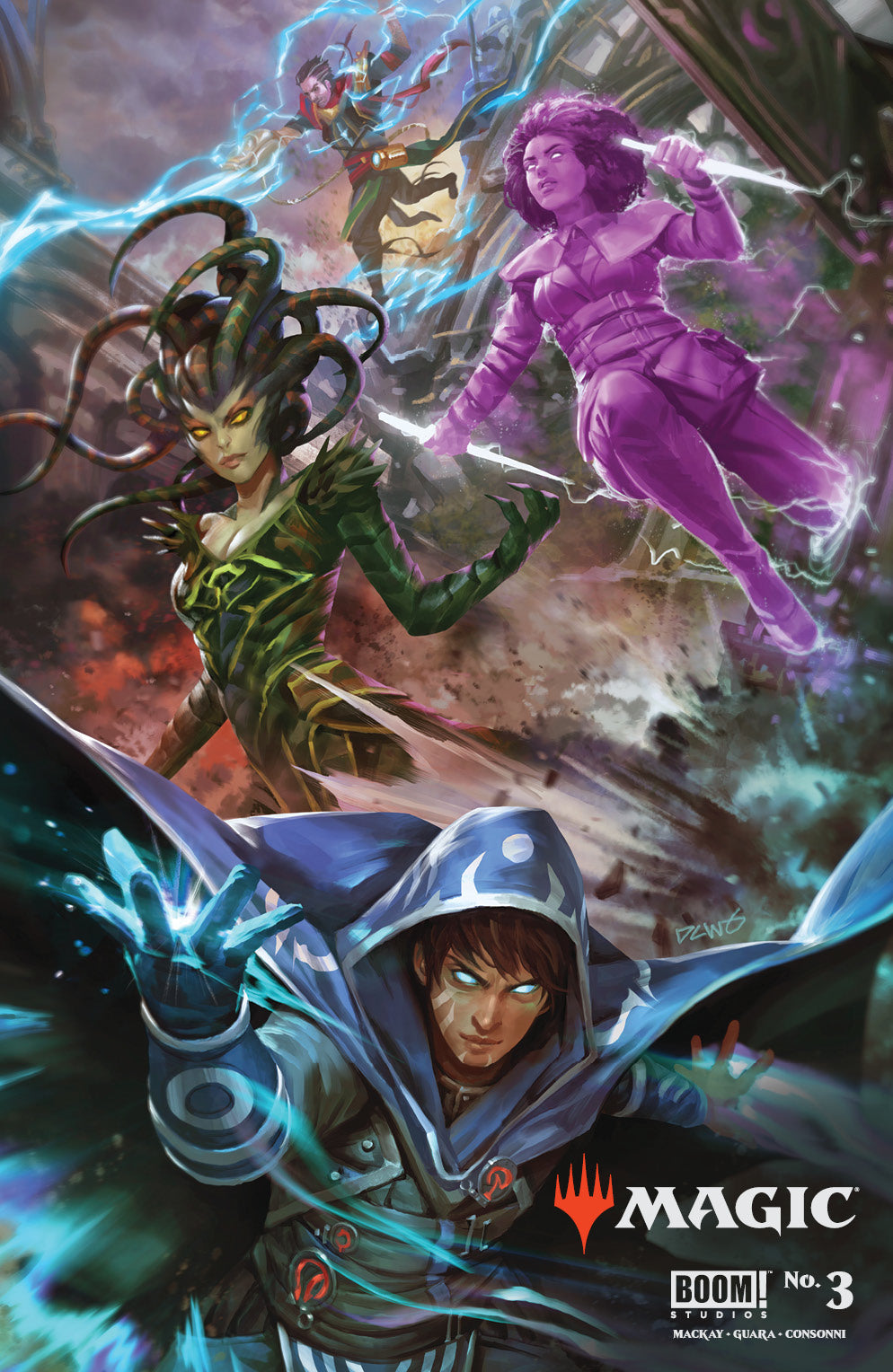 Magic The Gathering MTG #3 E Boom 2021 1:25 Derrick Chew Variant