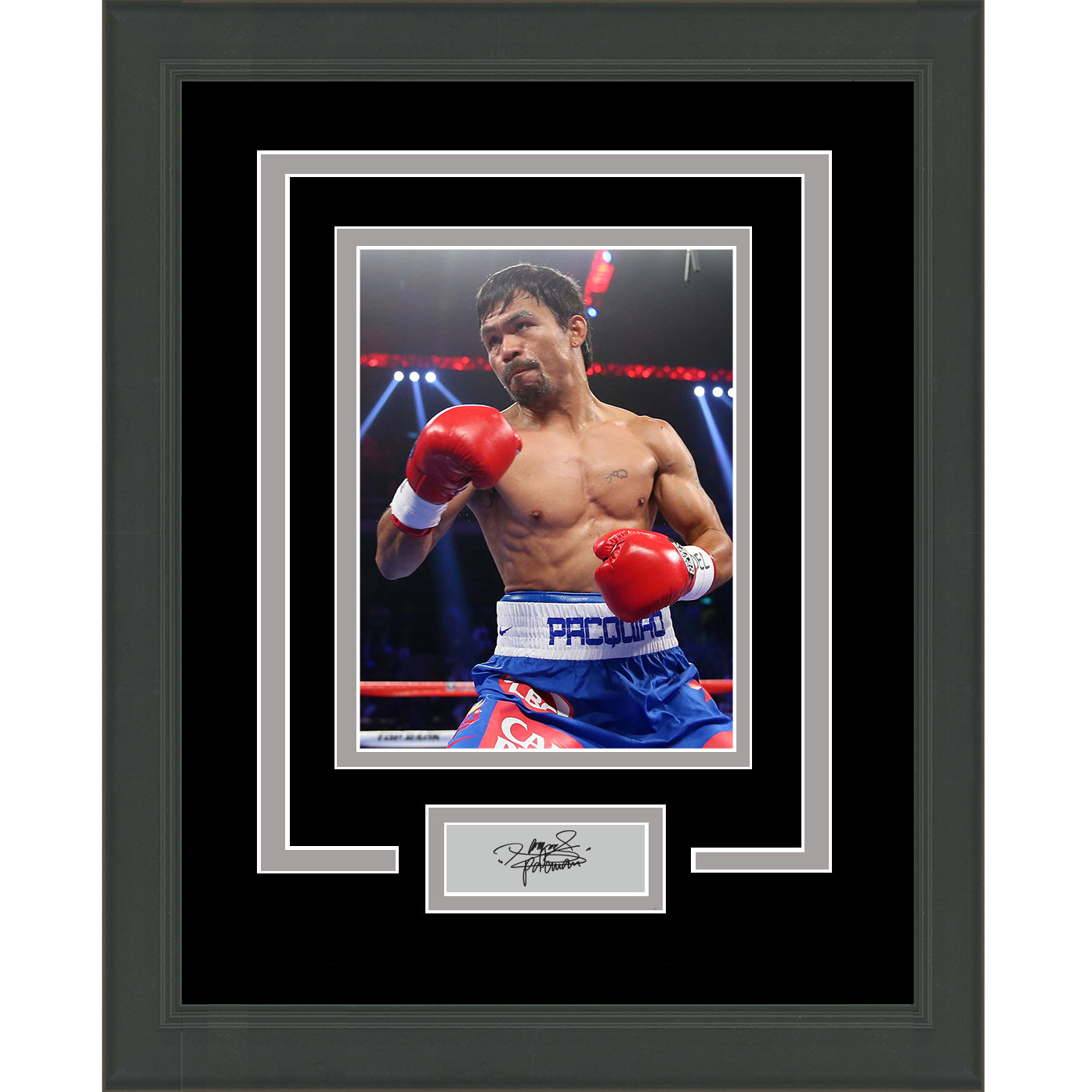 Framed Manny Pacquiao Facsimile Laser Engraved Signature Auto Boxing 11x14 Photo