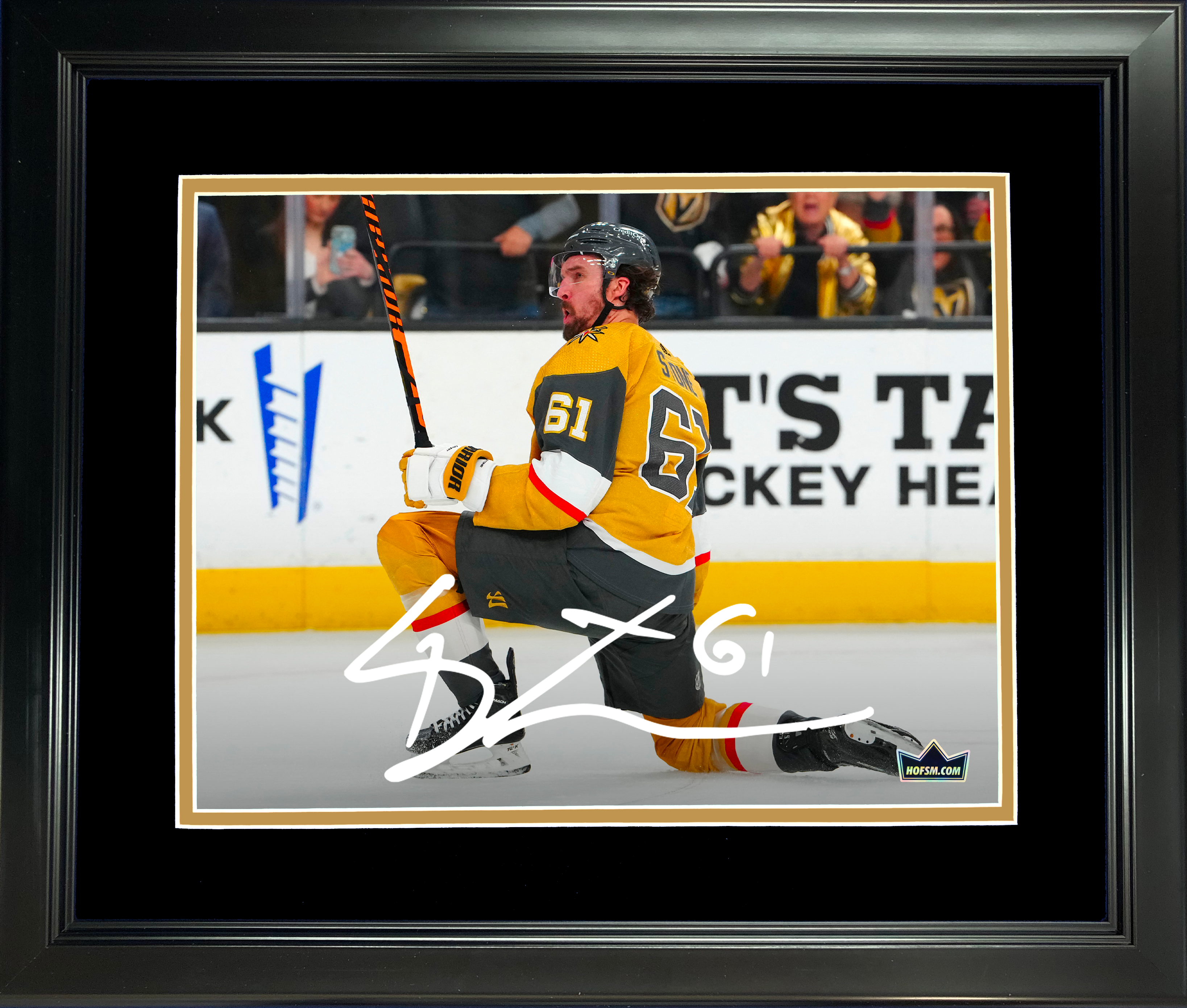 Framed Mark Stone Facsimile Laser Engraved Signature Auto 11"x14" Hockey Photo HOFSM Holo