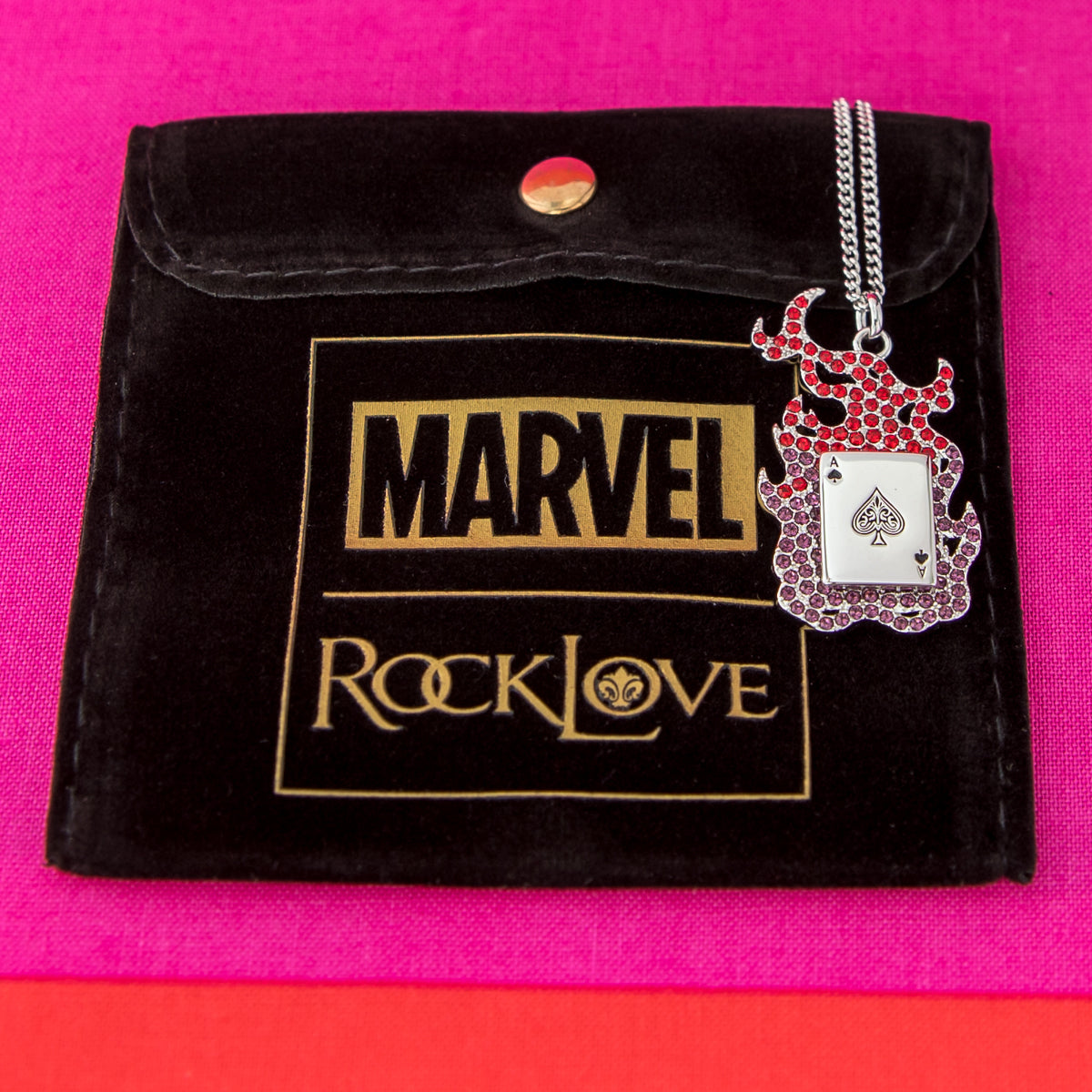 Marvel X RockLove X-MEN Gambit Spinning Card Necklace