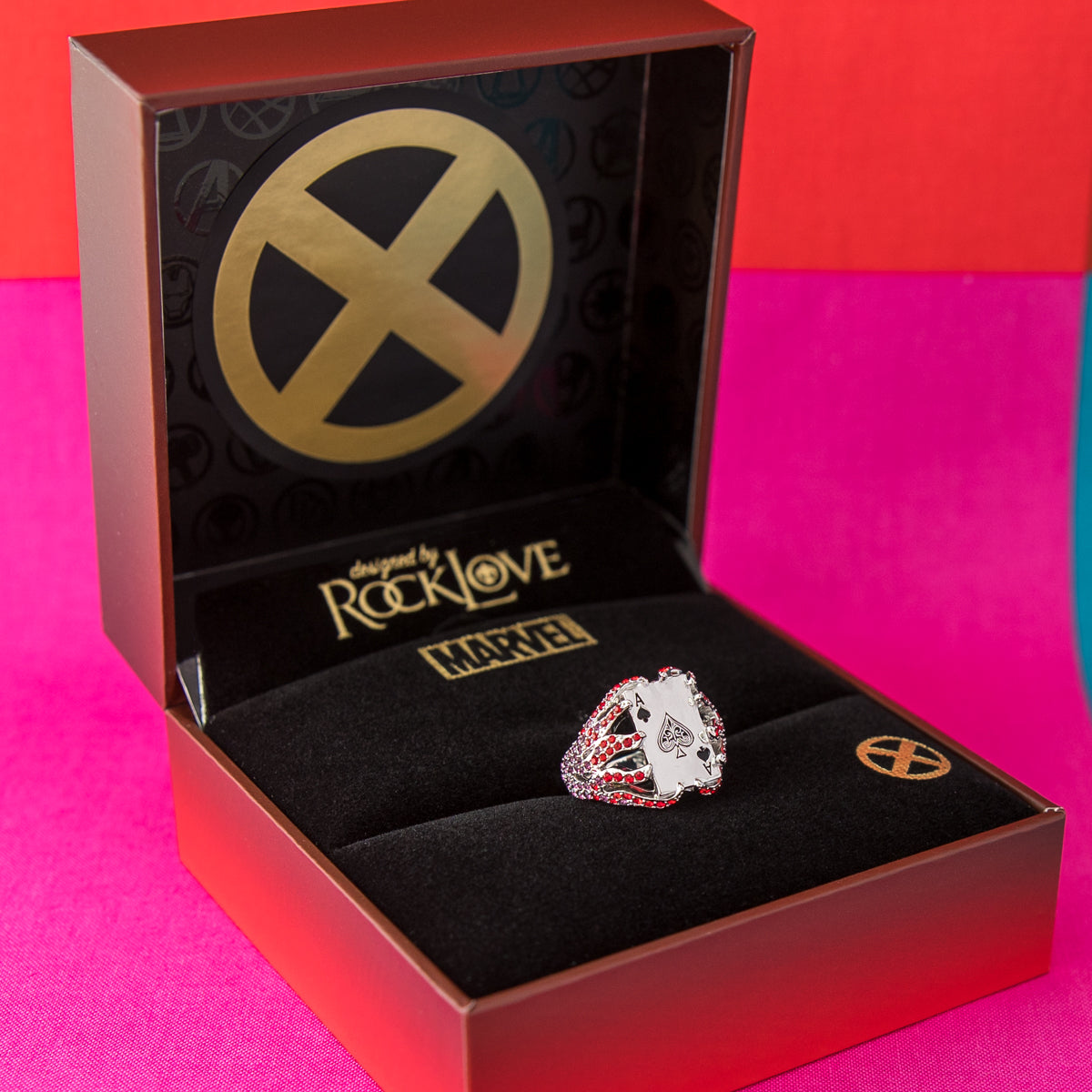 Marvel X RockLove X-MEN Gambit Kinetic Card Ring