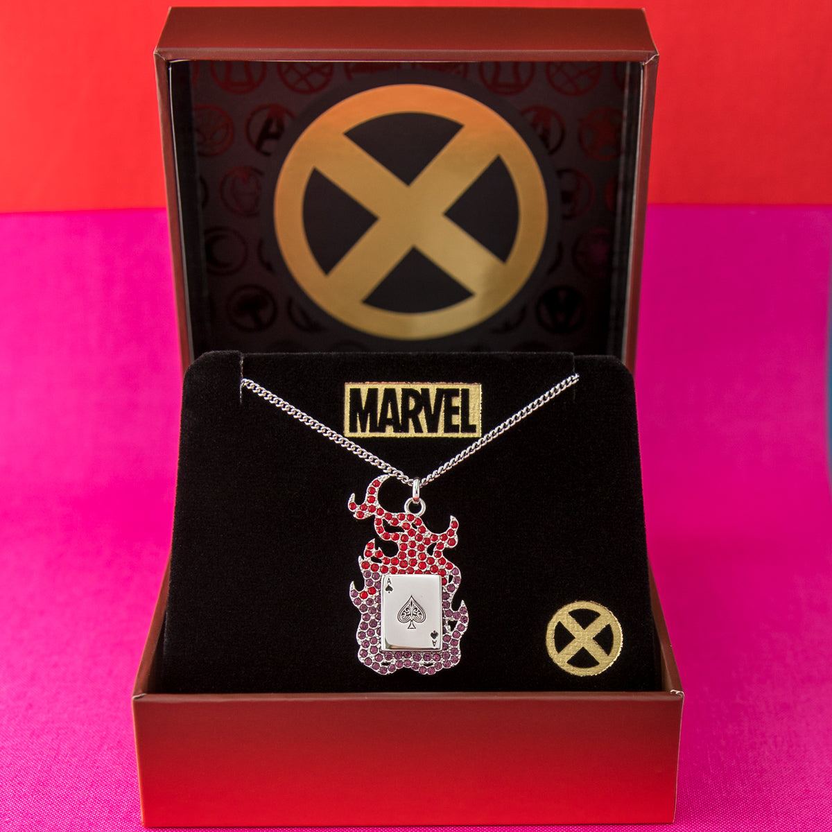 Marvel X RockLove X-MEN Gambit Spinning Card Necklace