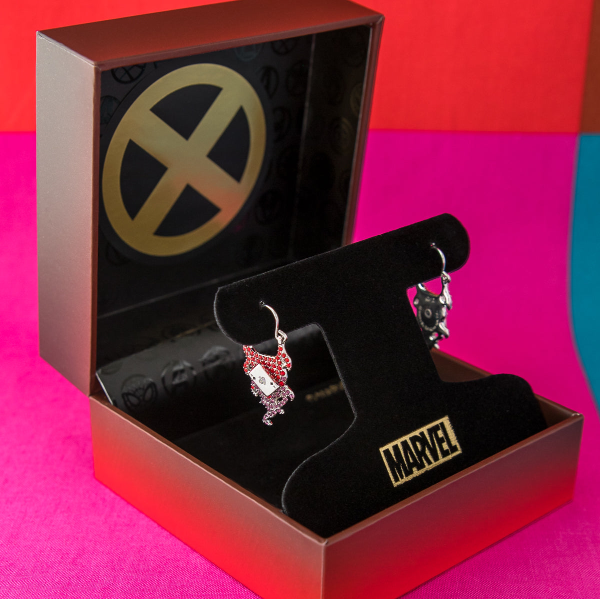 Marvel X RockLove X-MEN Gambit Spinning Card Earrings