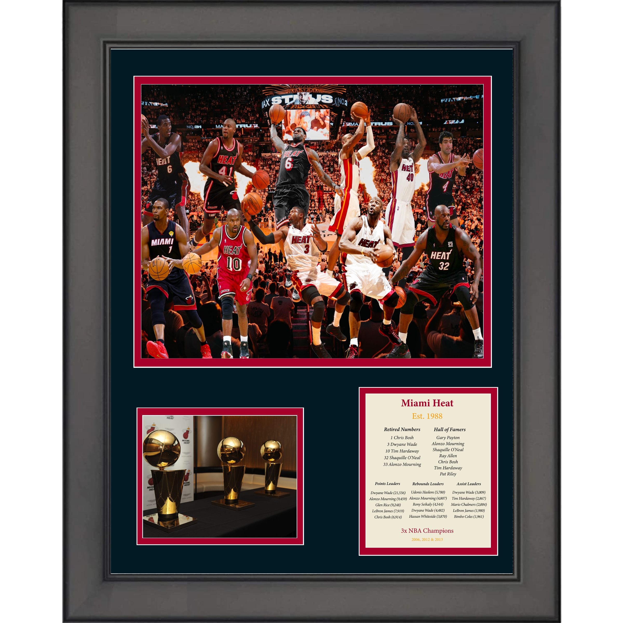 Framed All-Time Greats Legends 11"x14" Basketball Three Photo Collage