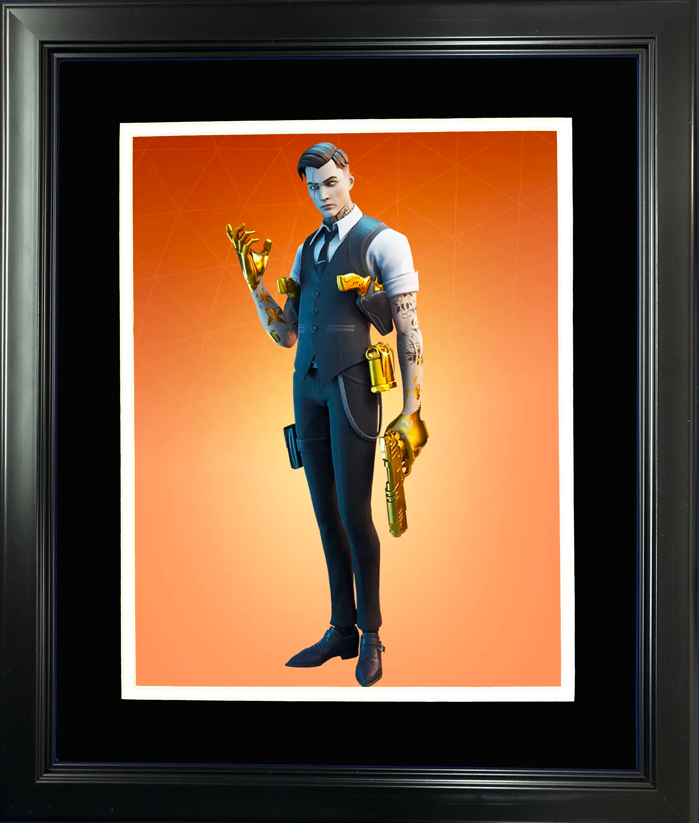 Framed Midas Legendary Fortnite Skin 11"x14" Video Game Photo