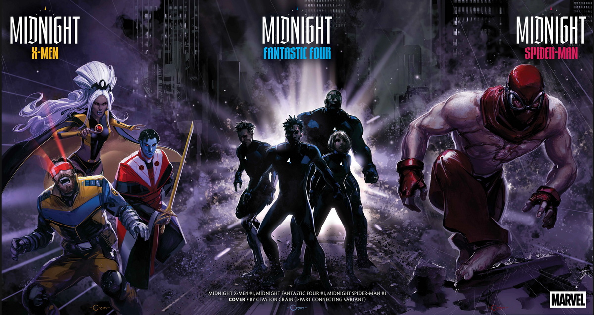 Midnight Fantastic Four #1 B Clayton Crain 3-Part Connecting Variant (10/07/2026) Marvel