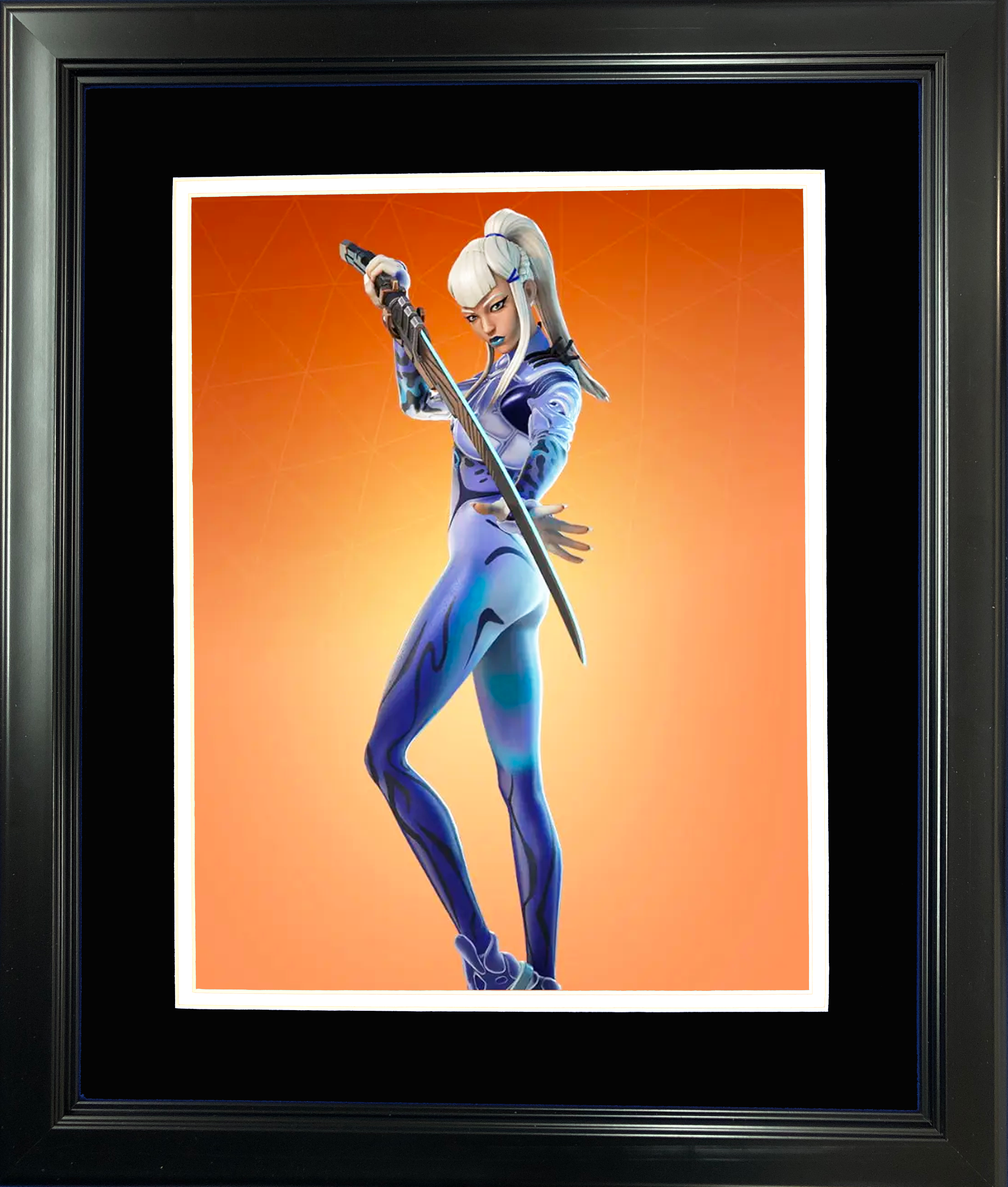 Framed Mizuki Legendary Fortnite Skin 11"x14" Video Game Photo