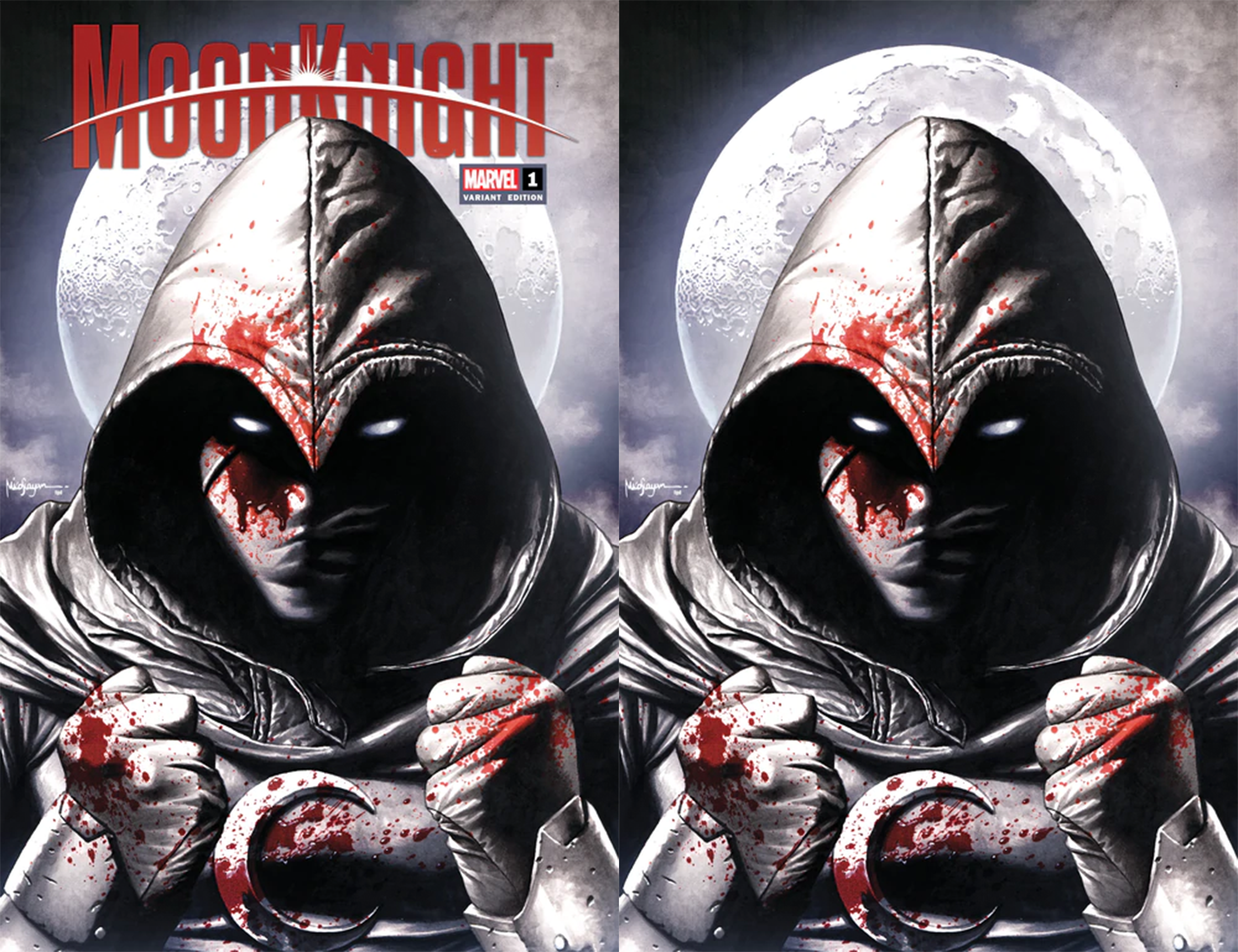 Moon Knight #1 Mico Suayan Trade Virgin Set Of 2 Variant (07/21/2021) Marvel