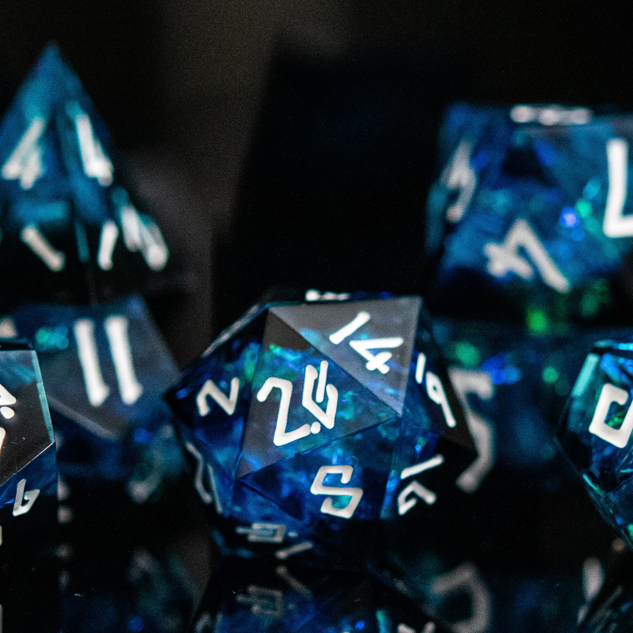 Moonbeam Sharp-Edged Resin Dice Set