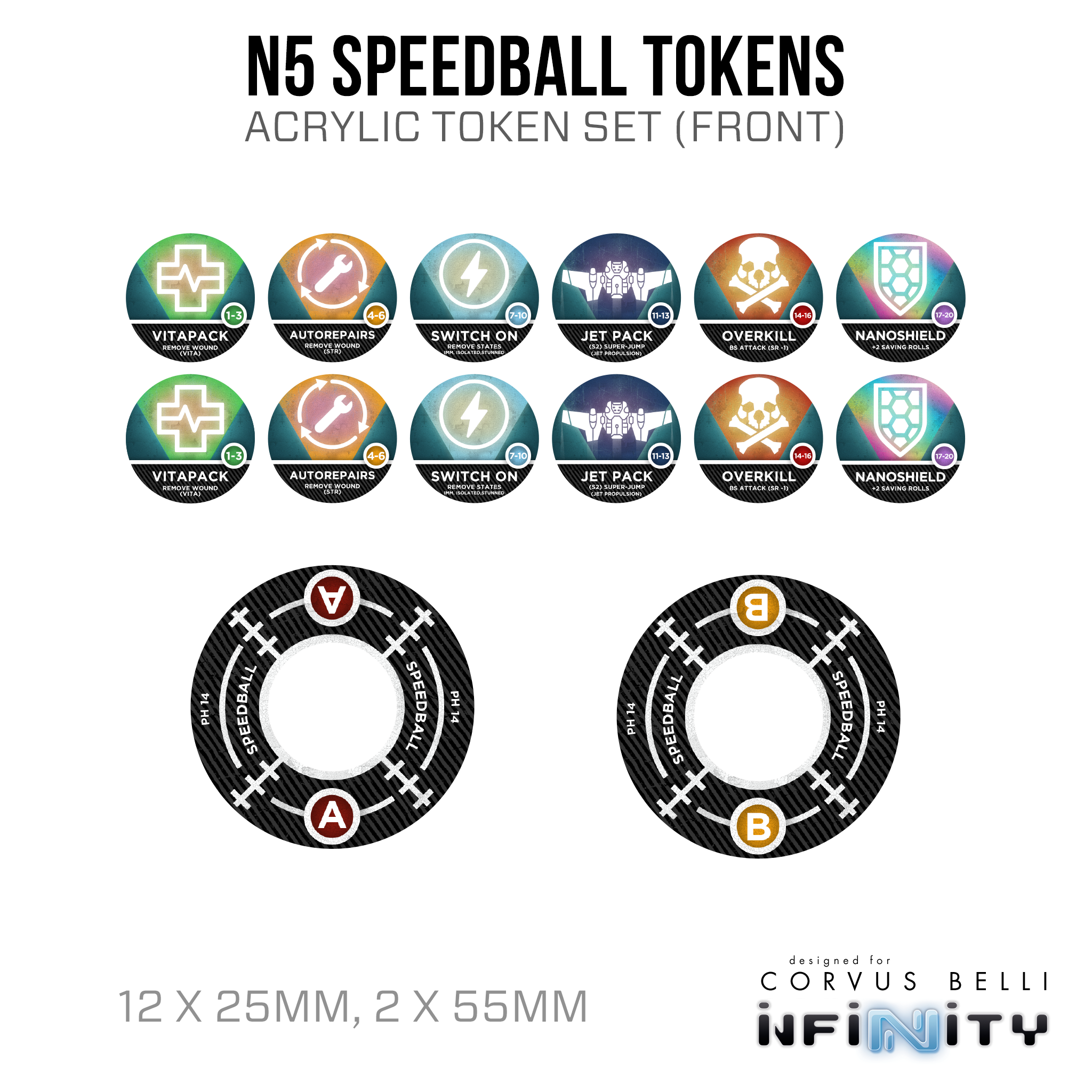 Infinity N5 Acrylic Speedball Token Set