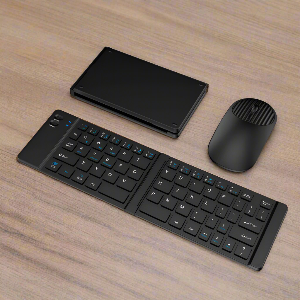 Dual Mode Foldable Wireless Keyboard and Mouse Set