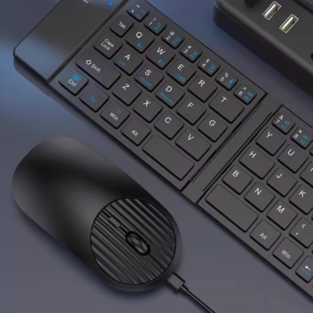 Dual Mode Foldable Wireless Keyboard and Mouse Set