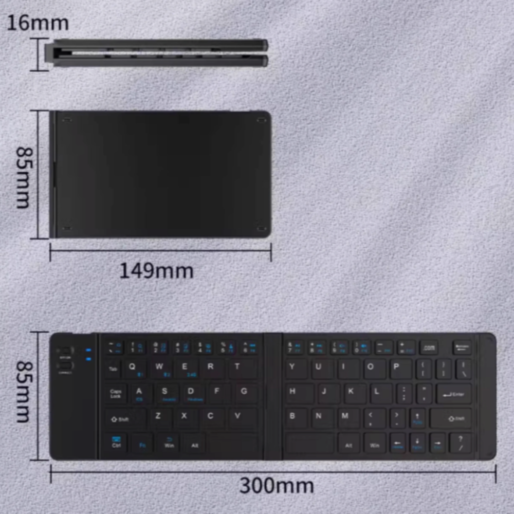 Dual Mode Foldable Wireless Keyboard and Mouse Set