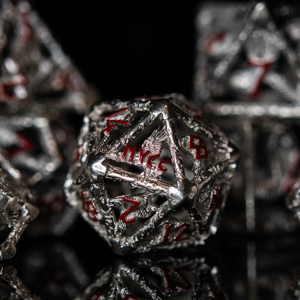 NYCC Exclusive Sterling Silver Dice Set - Red