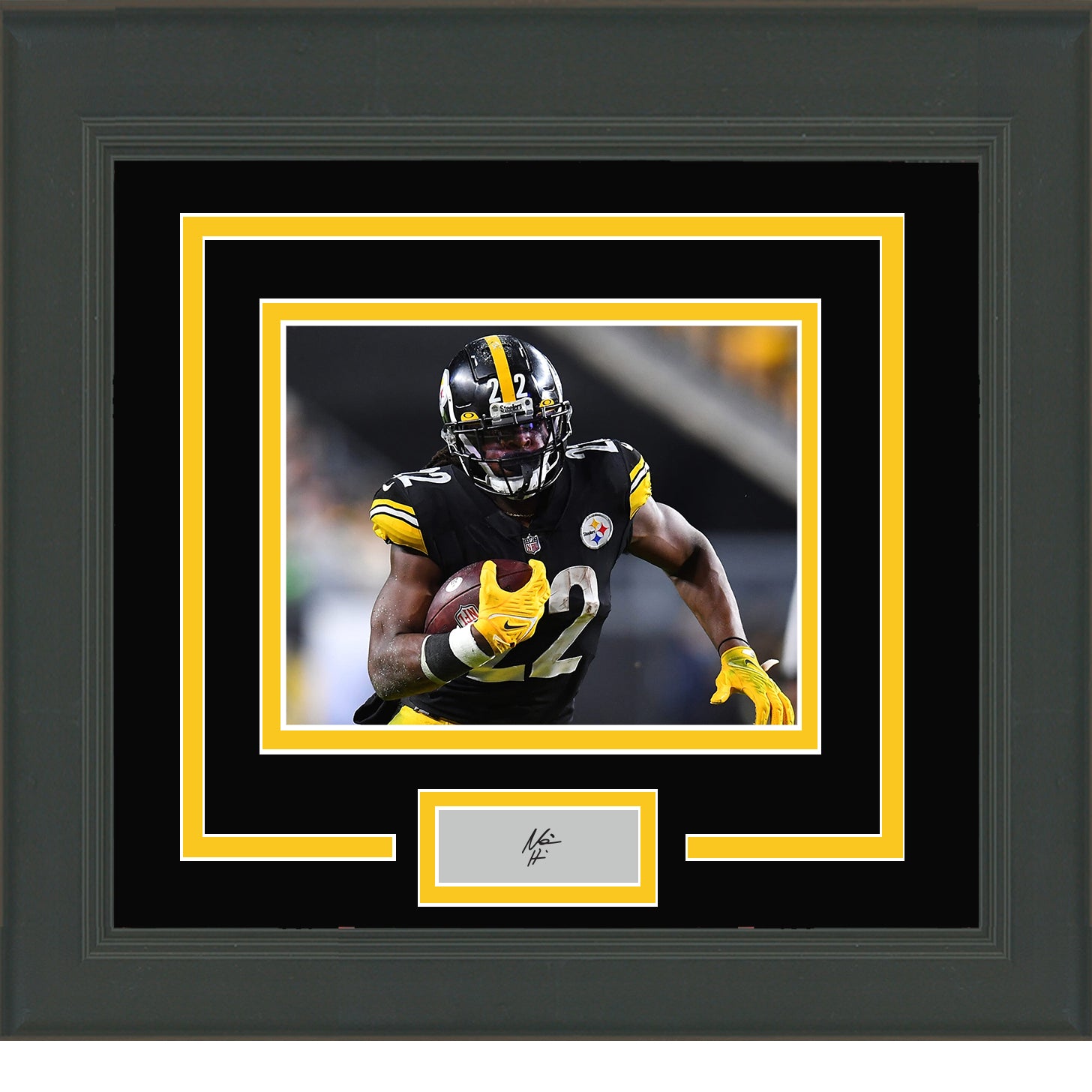 Framed Najee Harris Facsimile Laser Engraved Signature Auto Pittsburgh Steelers 11x14 Football Photo