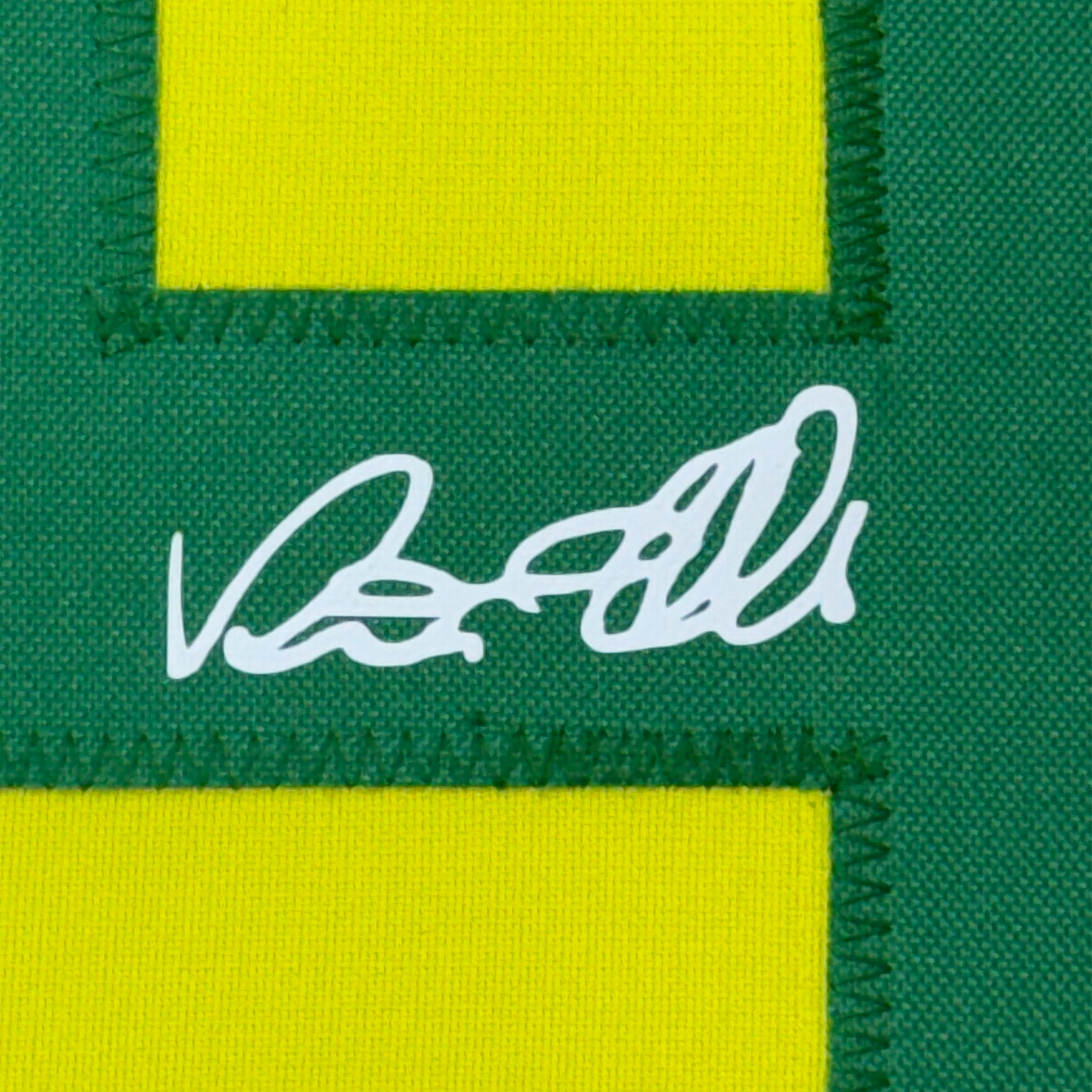 Framed Facsimile Autographed Ronaldo Nazario 35x39 Brazil Yellow World Cup Reprint Laser Auto Soccer Jersey