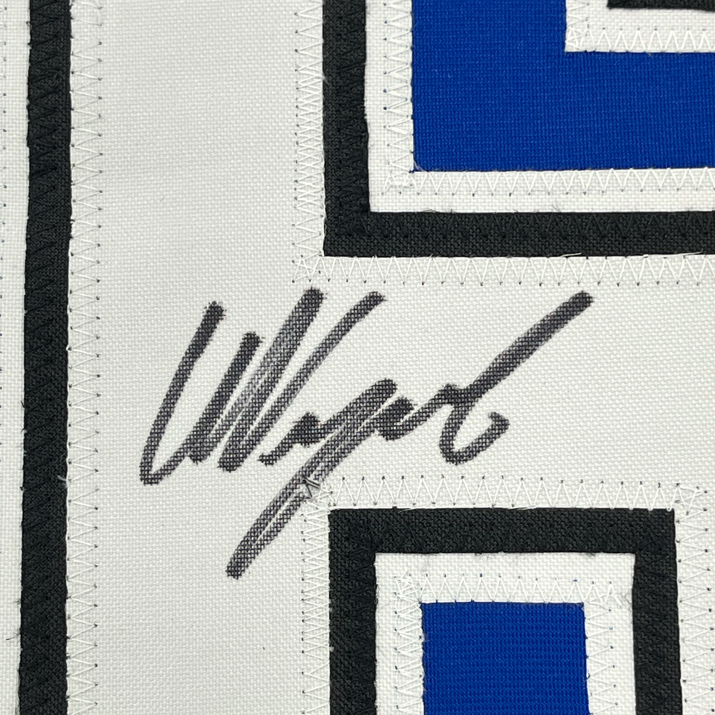 Framed Autographed/Signed Nikita Kucherov 35x39 Tampa Bay Blue Hockey Jersey PSA/DNA COA