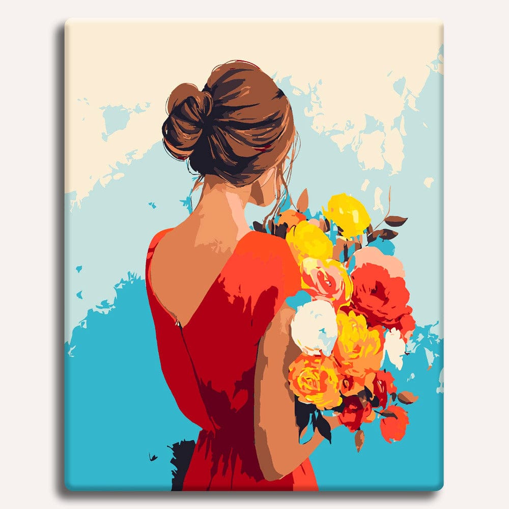 Lady In Red - Paint By Numbers Kit