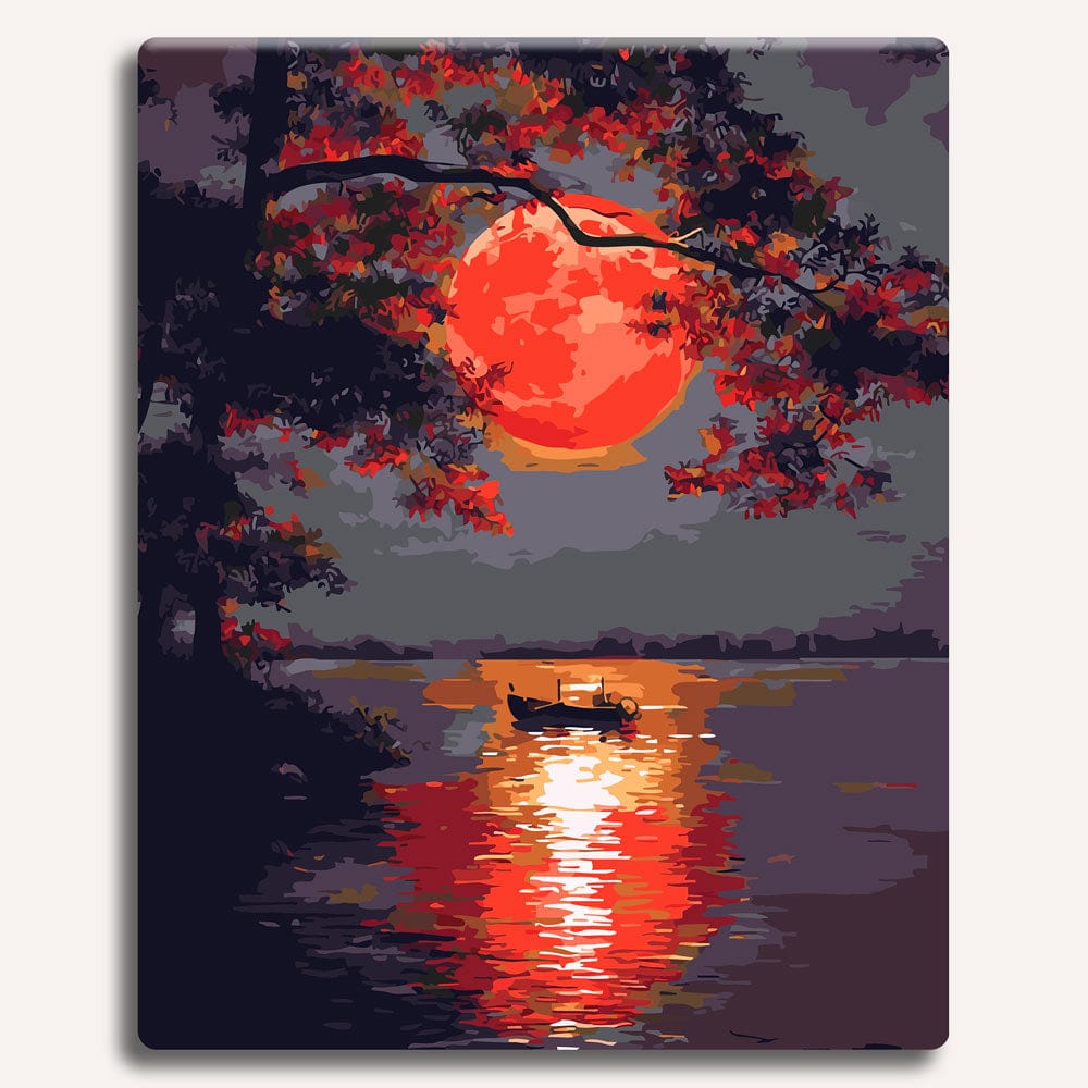 Red Moon - Paint By Numbers Kit