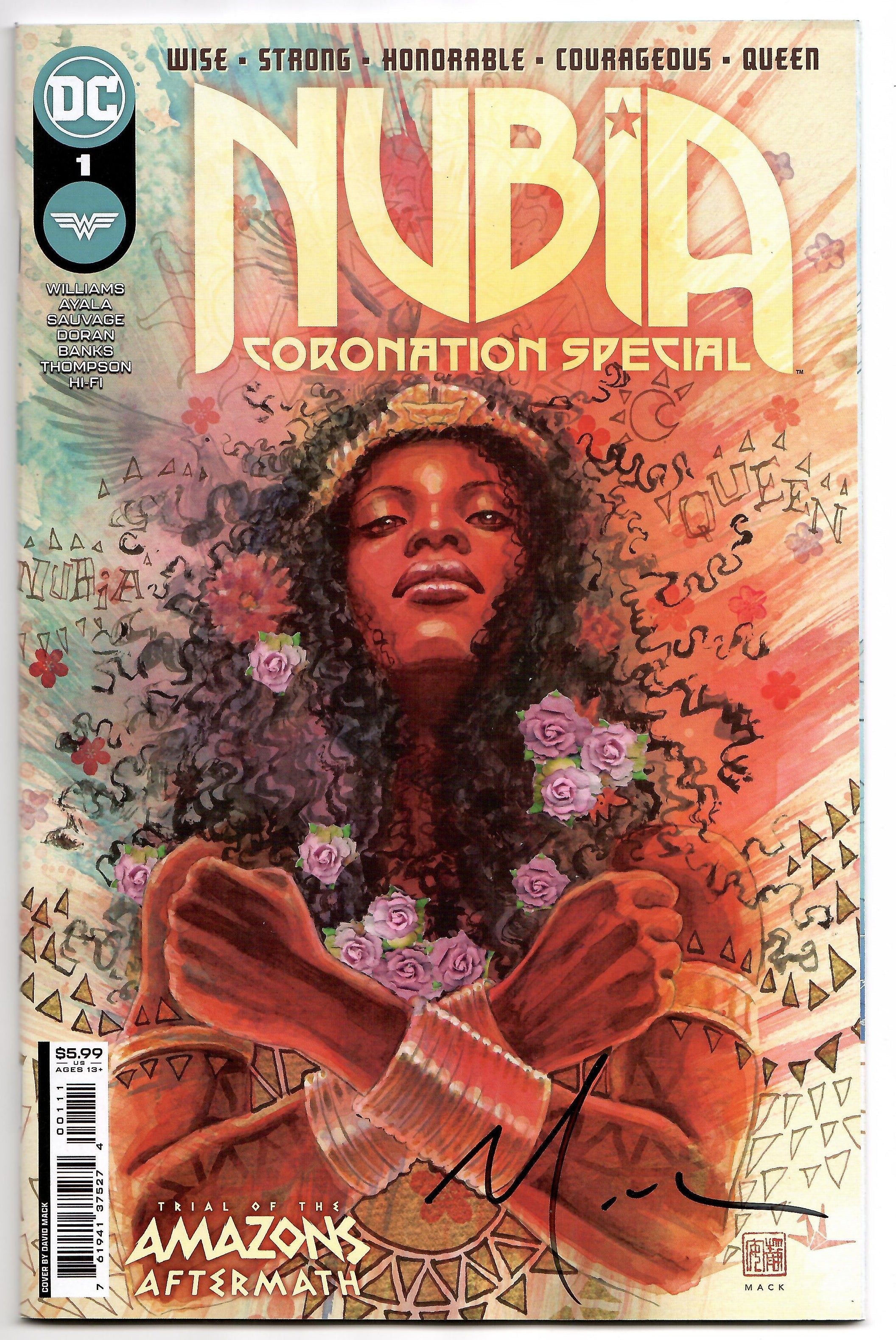 Nubia Coronation Special #1 A SIGNED David Mack (06/29/2022) Dc