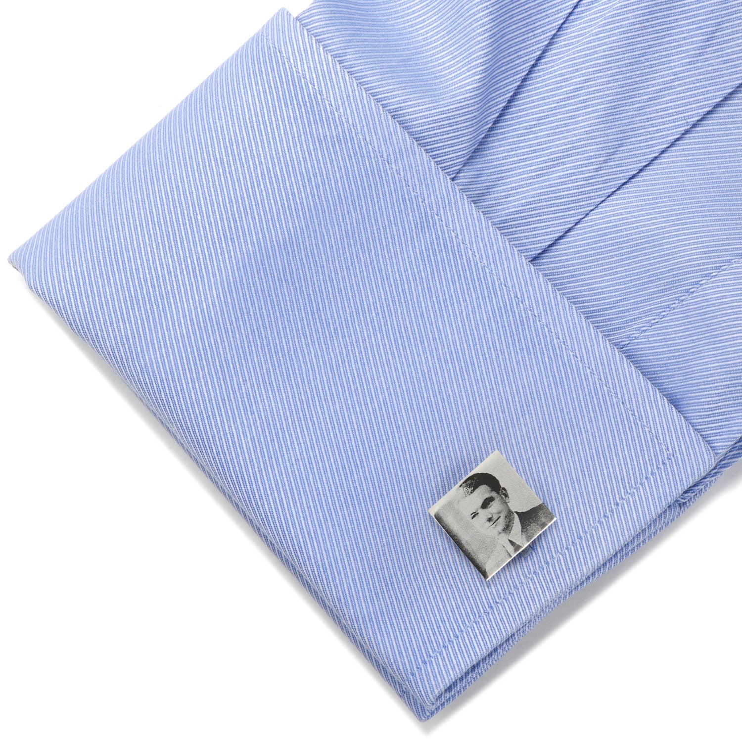 Custom Engraved Square Photo Cufflinks