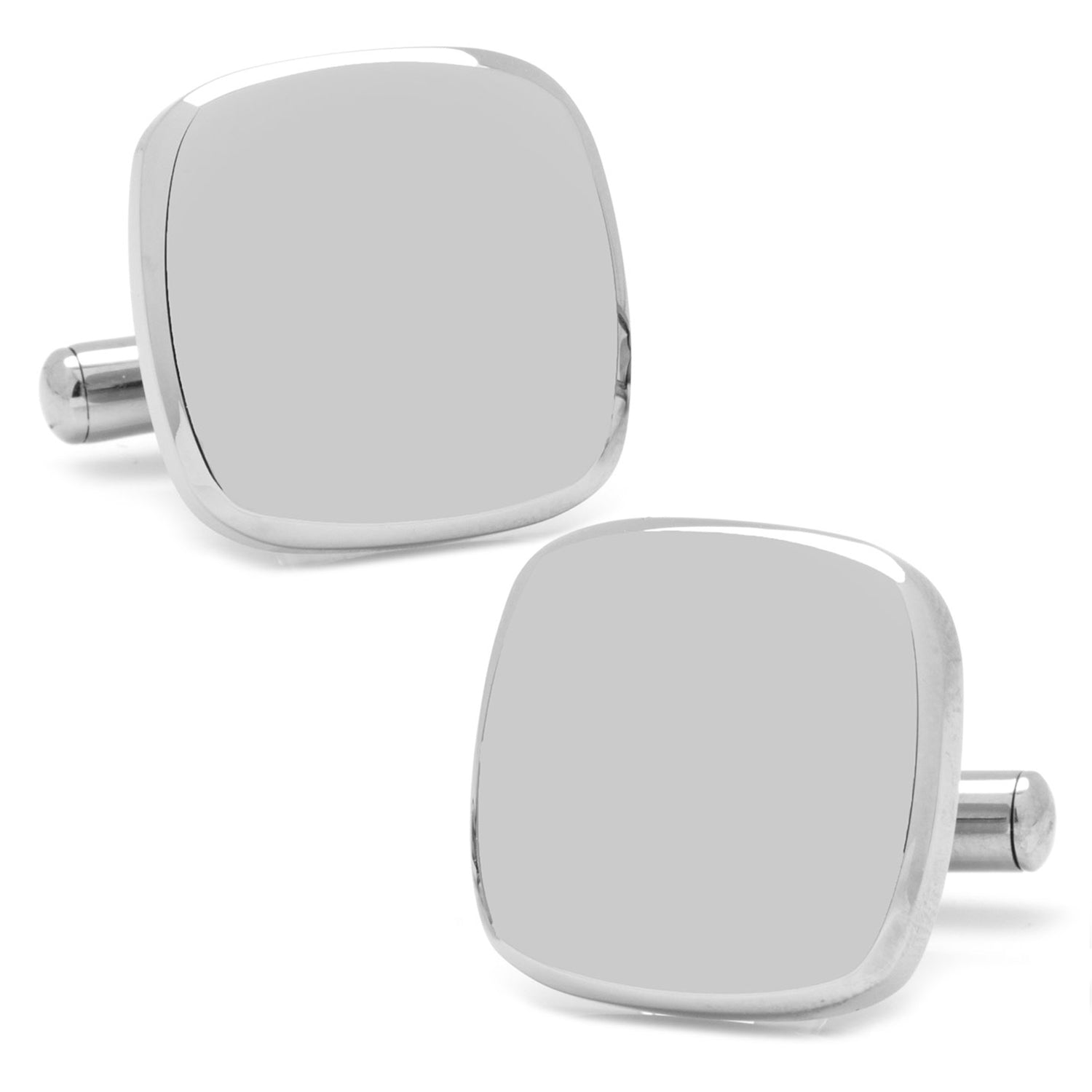 Stainless Steel Soft Square Engravable Cufflinks