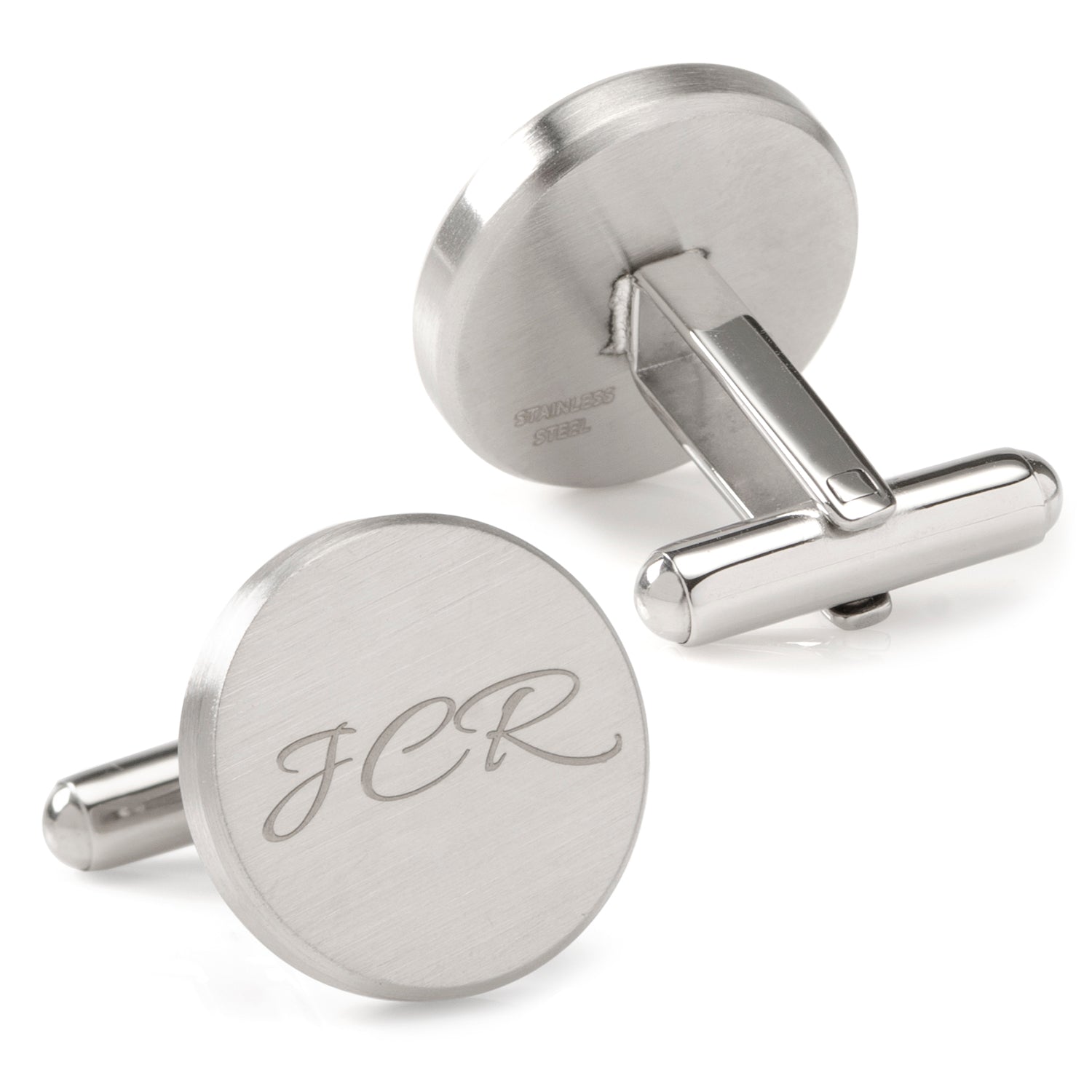 Brushed Stainless Steel Cufflinks