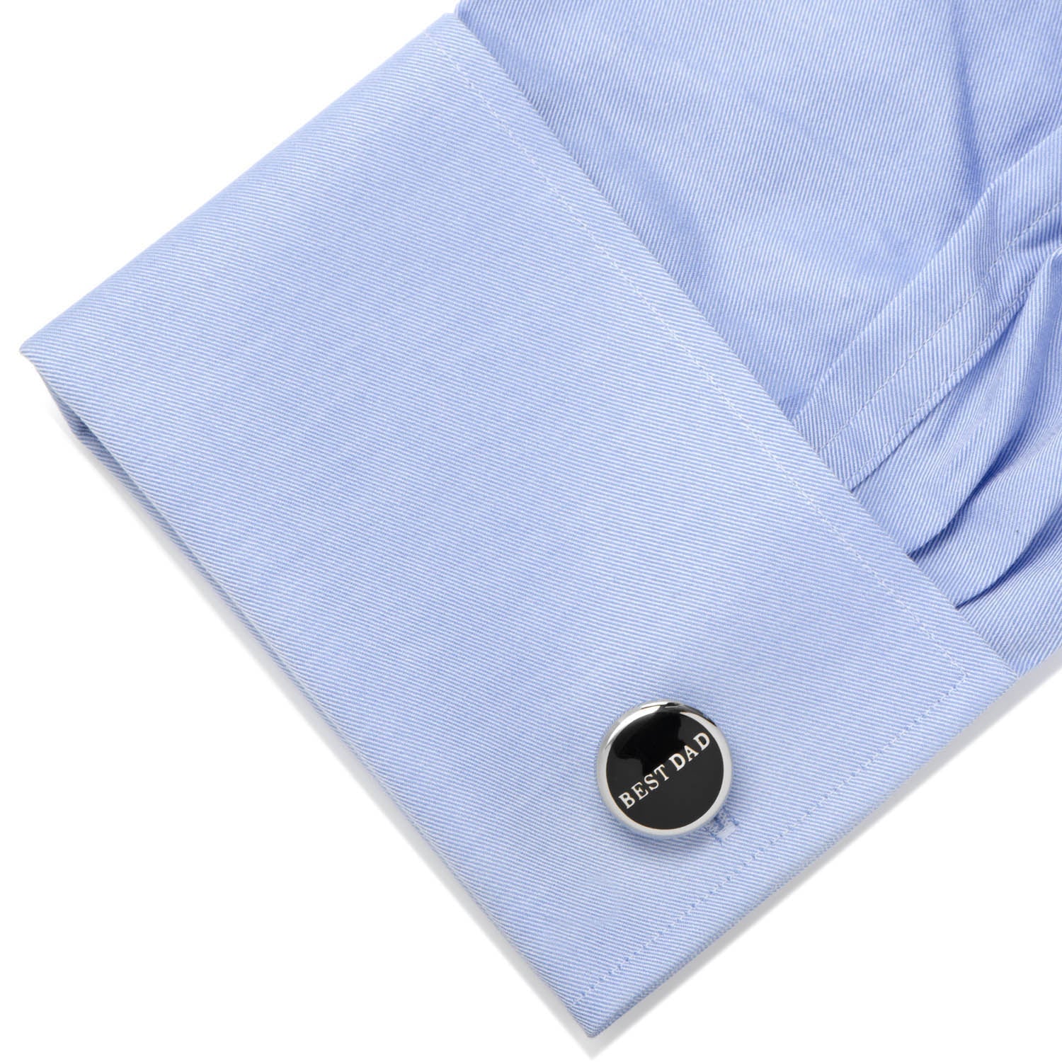 Best Dad Black Stainless Steel Cufflinks
