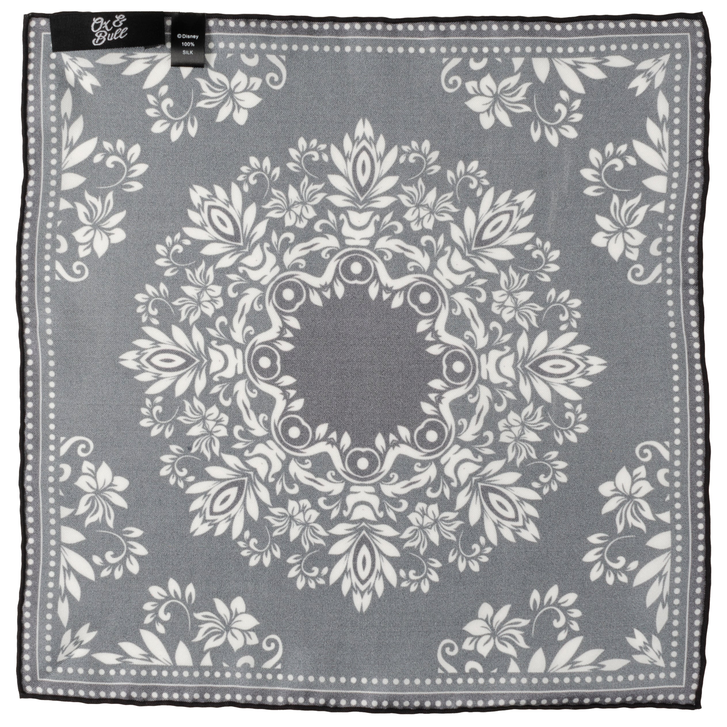 Black/White Men's Silk Pocket Square