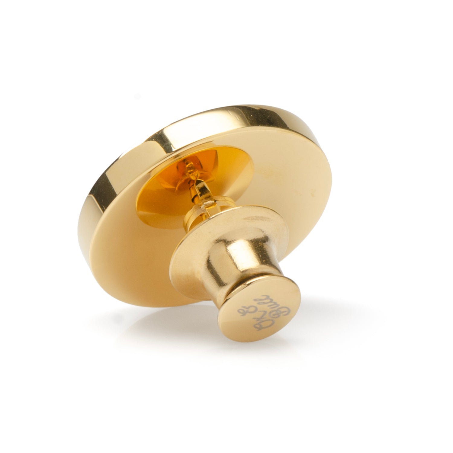 Gold Stainless Steel Round Infinity Engravable Lapel Pin