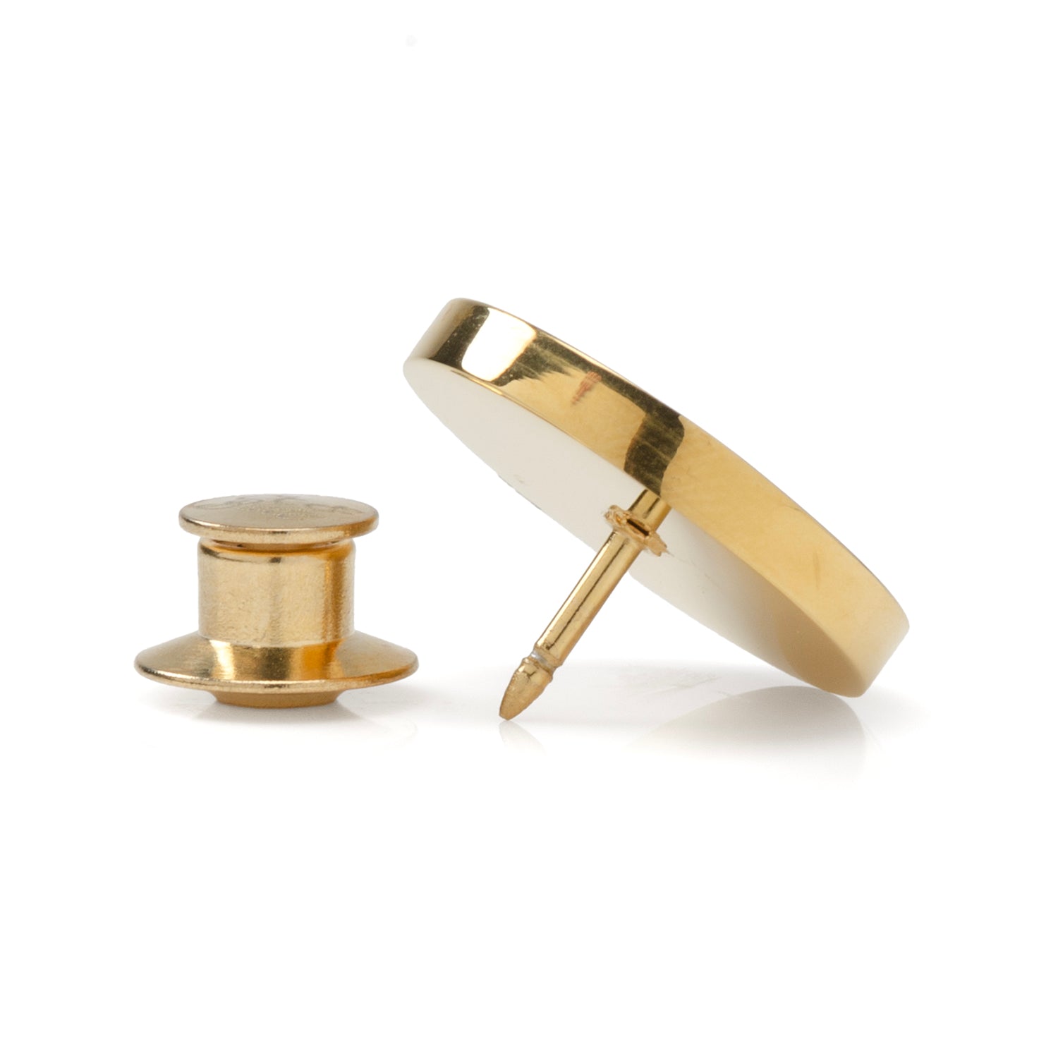 Gold Stainless Steel Round Infinity Engravable Lapel Pin