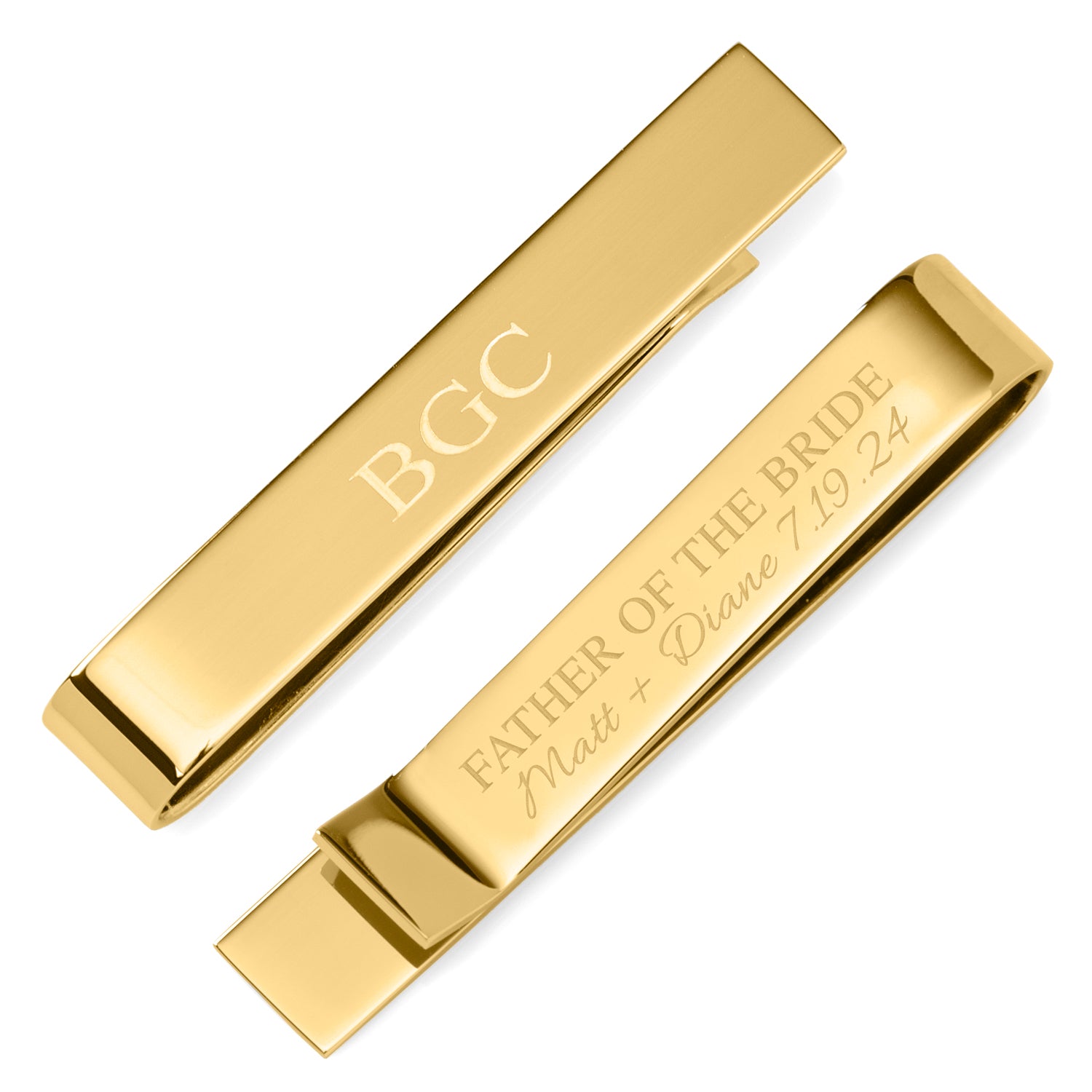 Wedding Party Gold Engravable Tie Bar