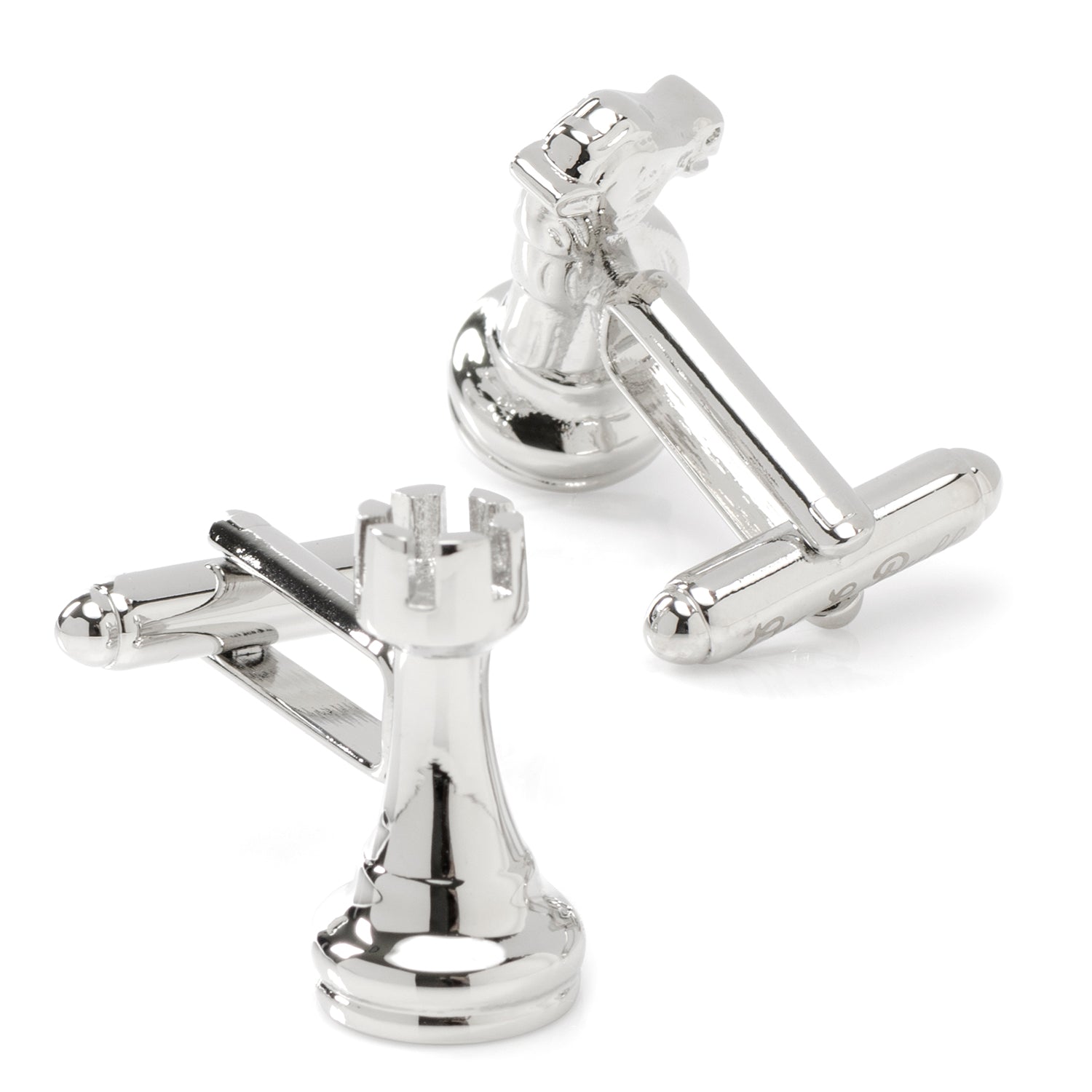 Knight and Rook Chess Piece Cufflinks