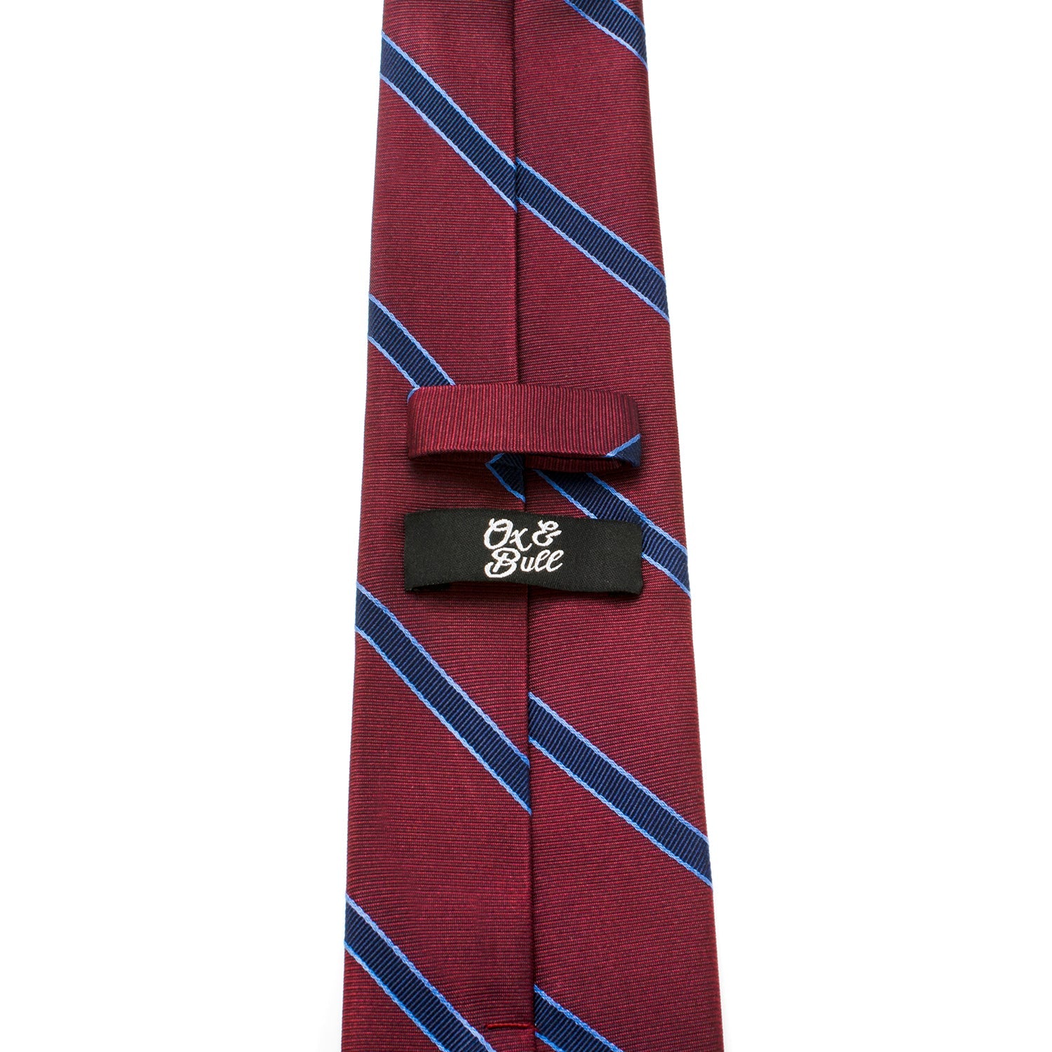 The Phillip Tie (Burgundy Stripe Men's Tie)
