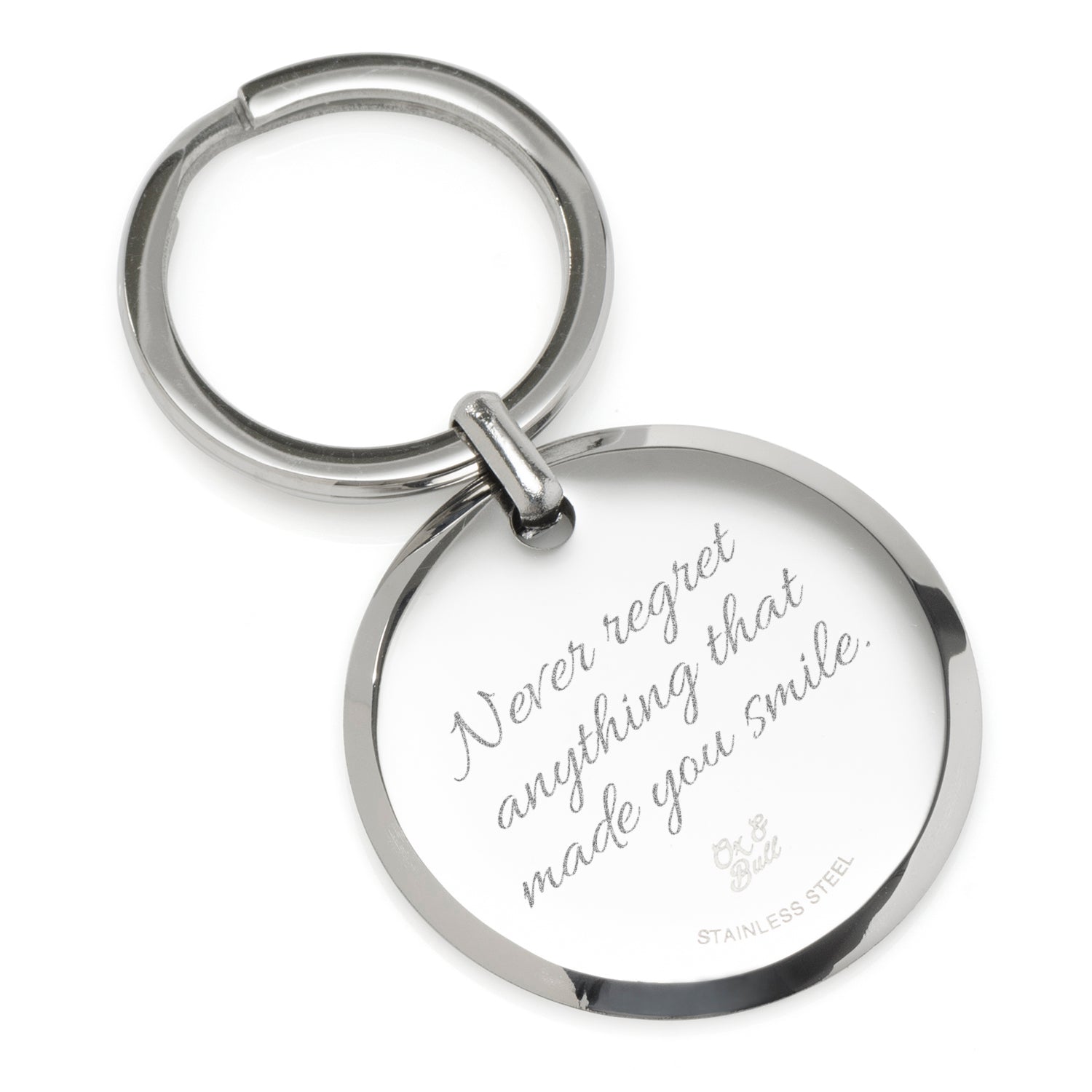 Round Engravable Stainless Steel Key Chain