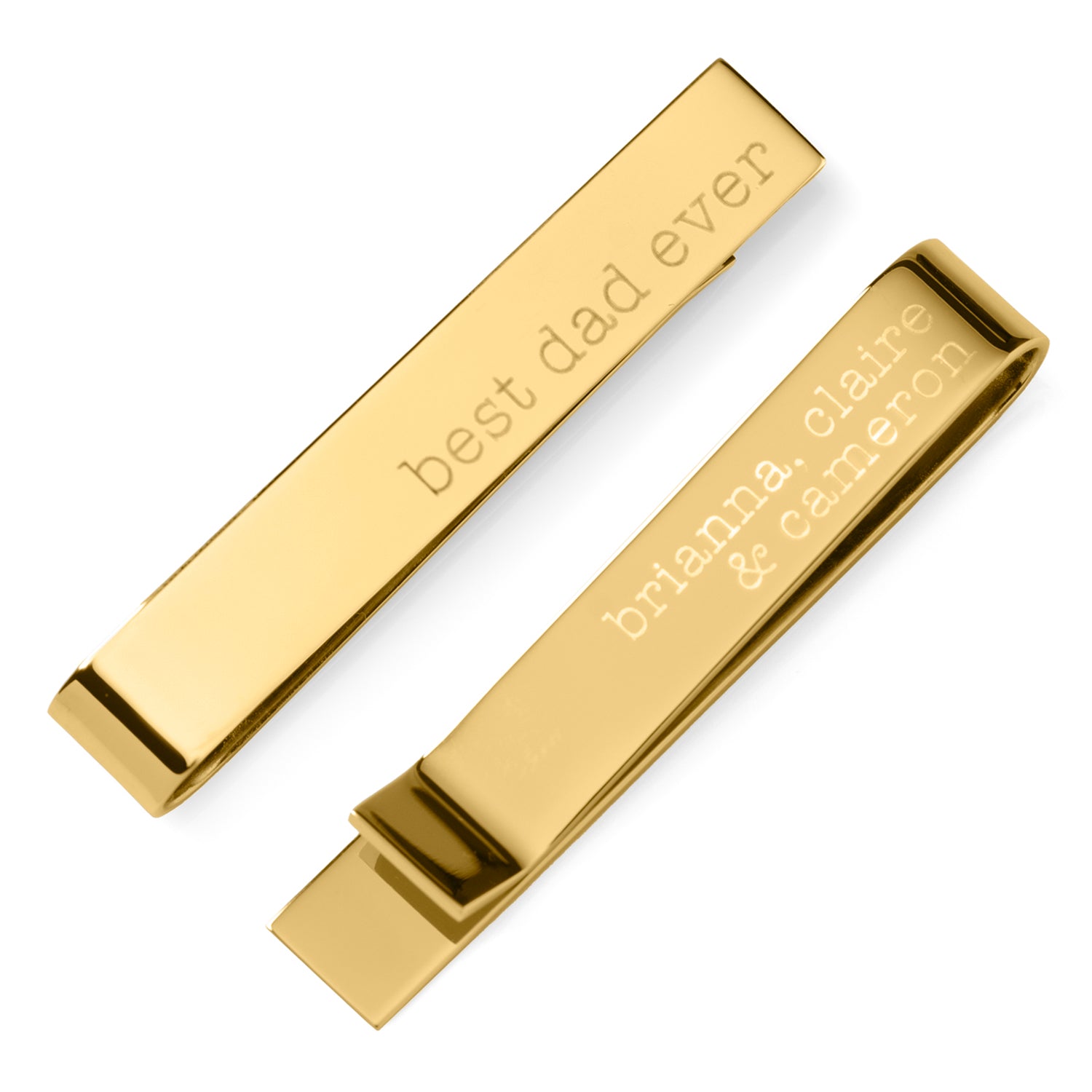 Best Dad Ever Gold Engravable Tie Bar