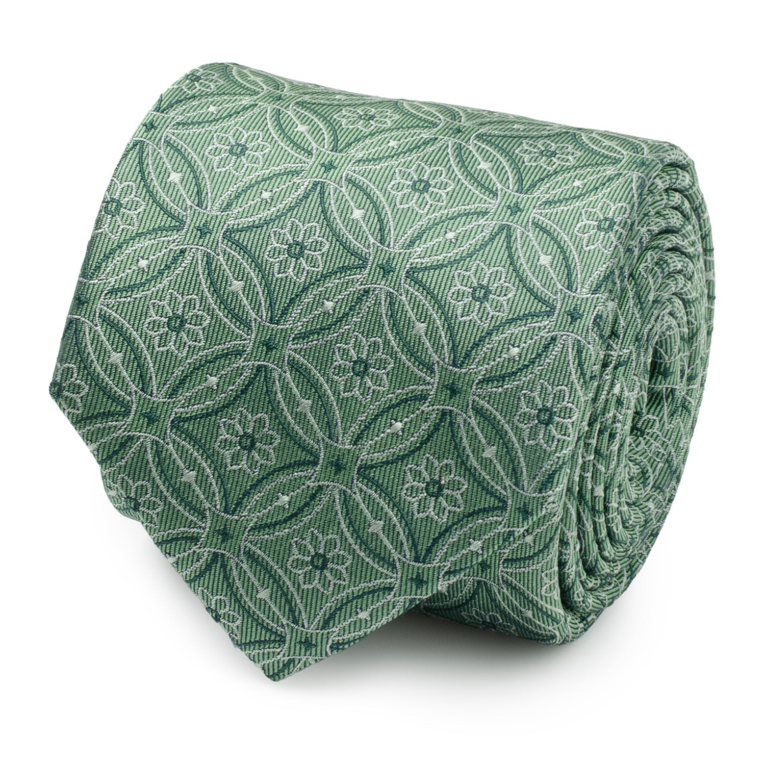 Watercress Green Tiled Men's Tie