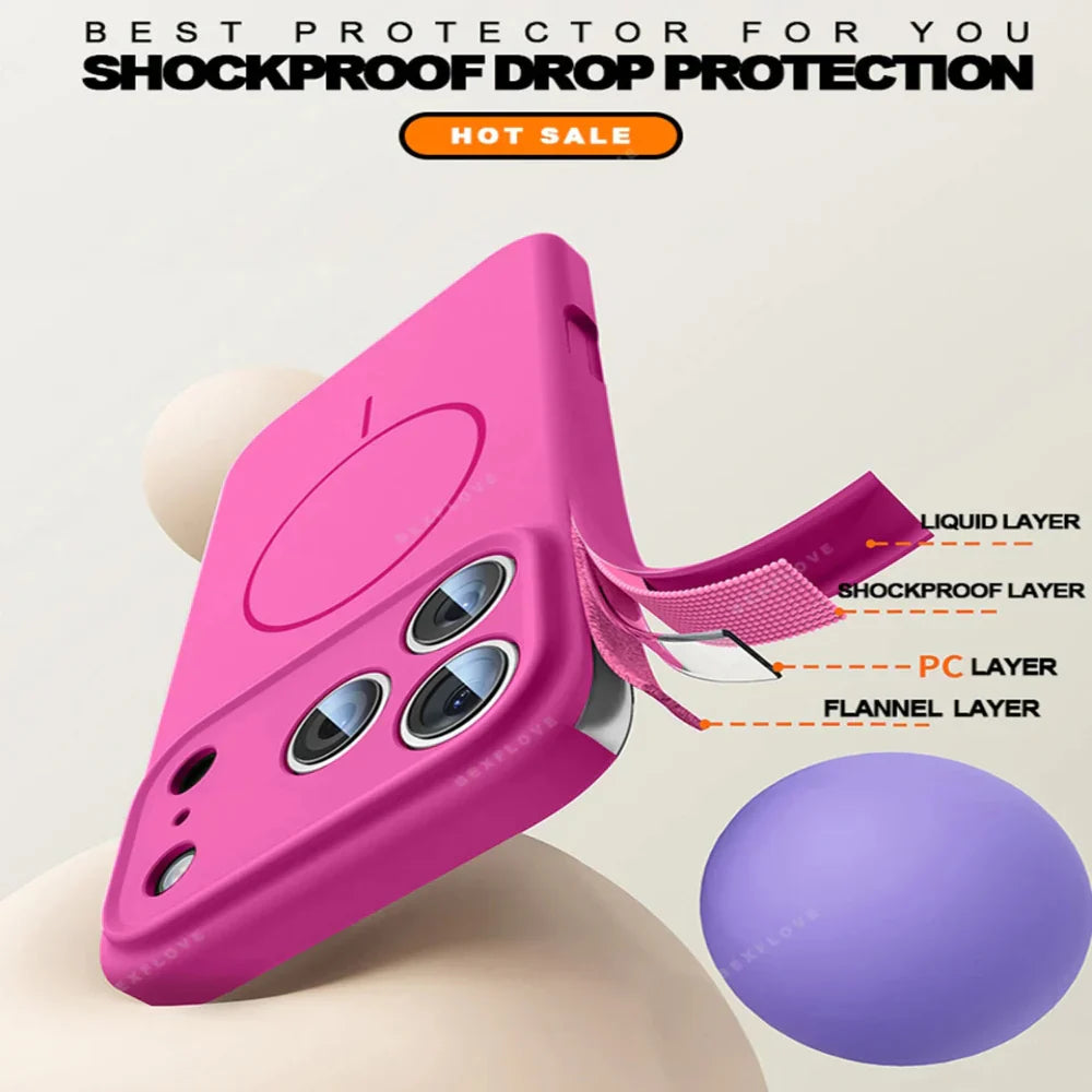 Magnetic Silicone Phone Case Delux Pack for iPhone 14 to iPhone 17 series