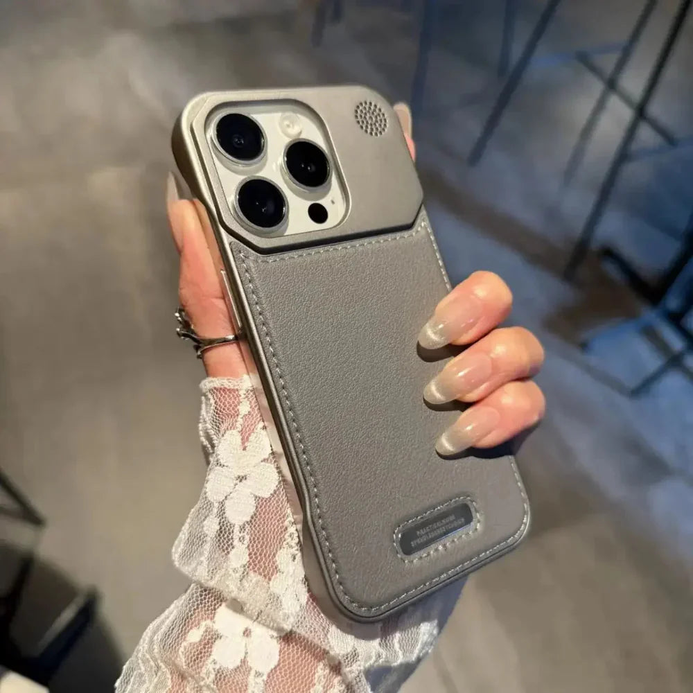 Business Vegan Leather Case for iPhone 13 to 17 series