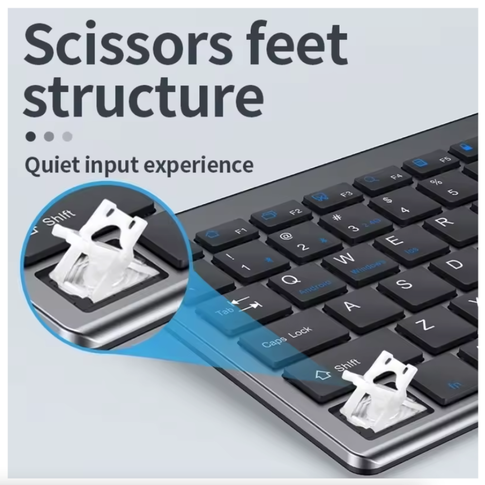 Onetify Dual Mode Wireless Ultra Thin Full Size Wireless Keyboard and Mouse Set