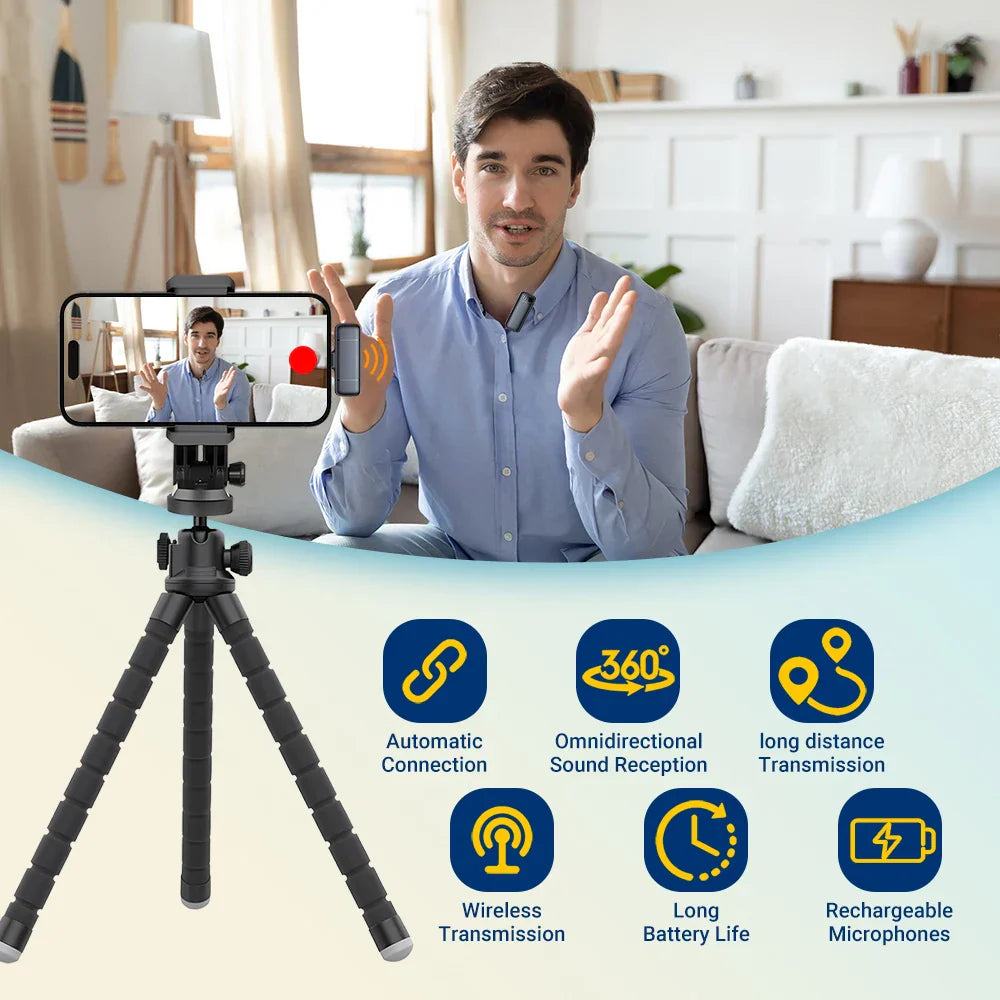 Onetify X6 2.4G Wireless Microphone with Charging Case