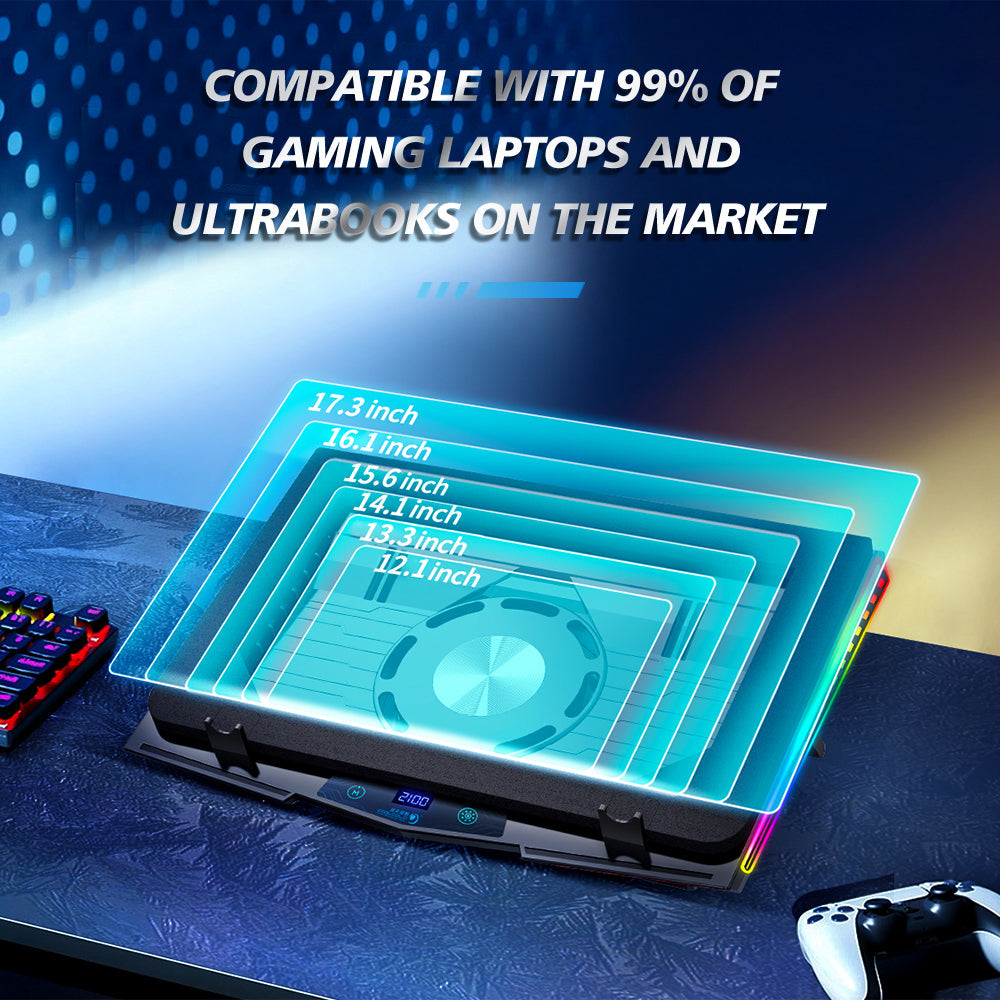 Gaming Laptop RBG Cooling Pad With LED Display