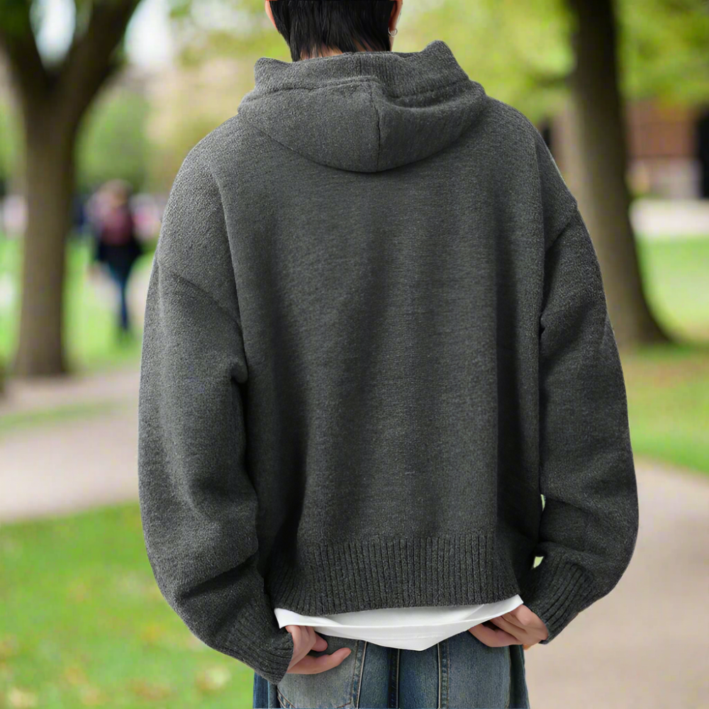 Mens Hooded Pull Over Sweater