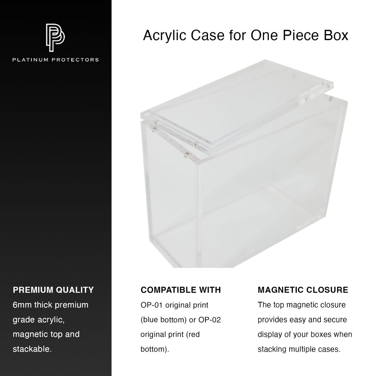 One Piece Booster Box Original Print OP-01-02 Acrylic Case