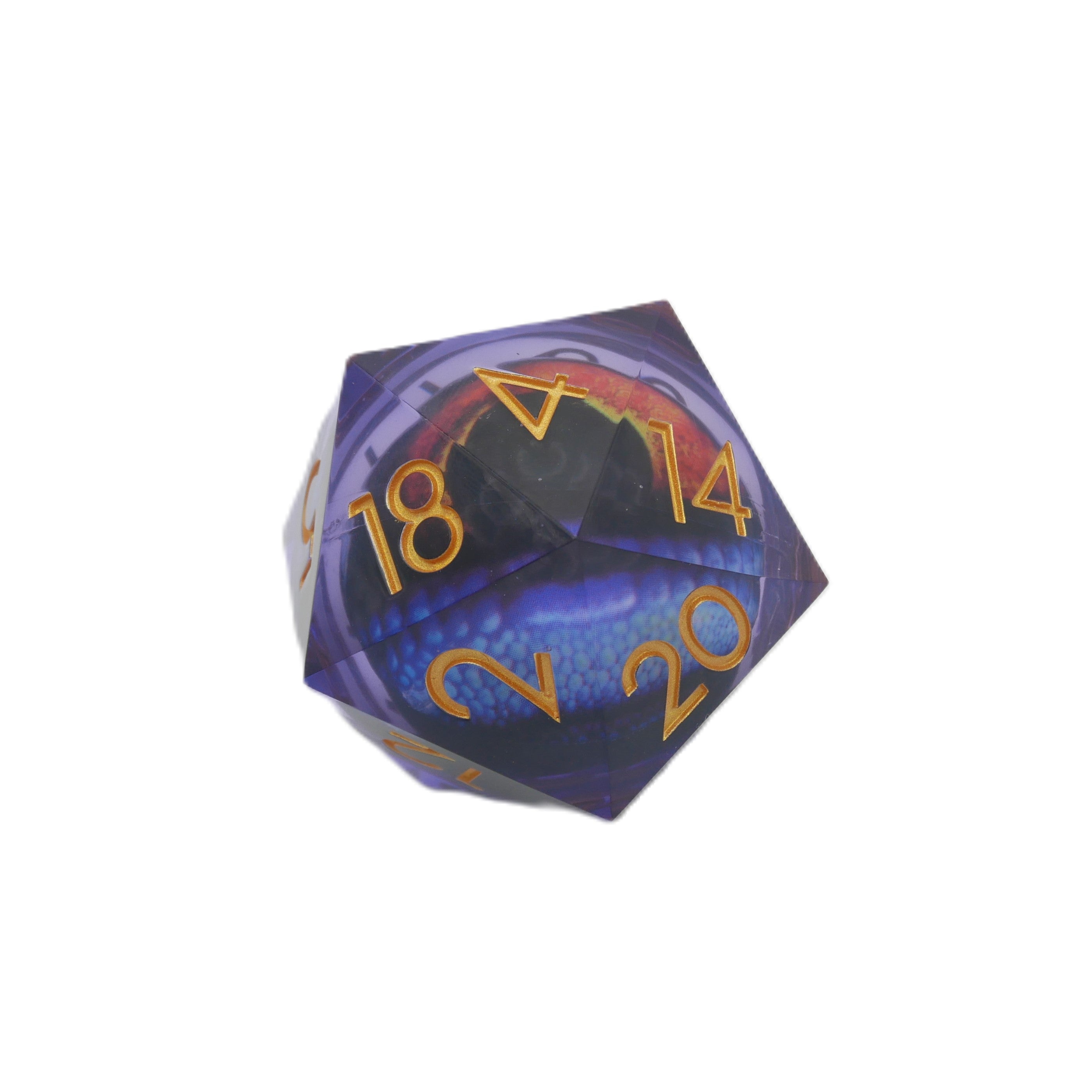Owlbear's Eye - Giant D20 Moving Eye DnD Dice | Acrylic RPG Gaming Dice