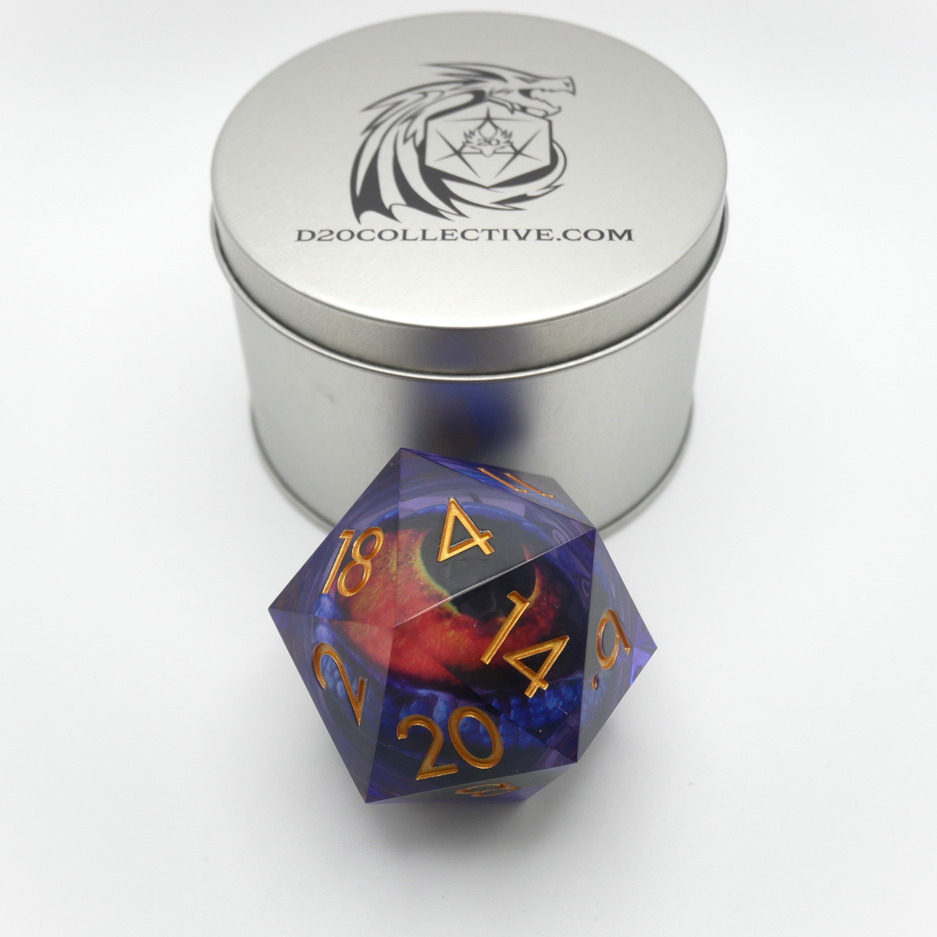 Owlbear's Eye - Giant D20 Moving Eye DnD Dice | Acrylic RPG Gaming Dice