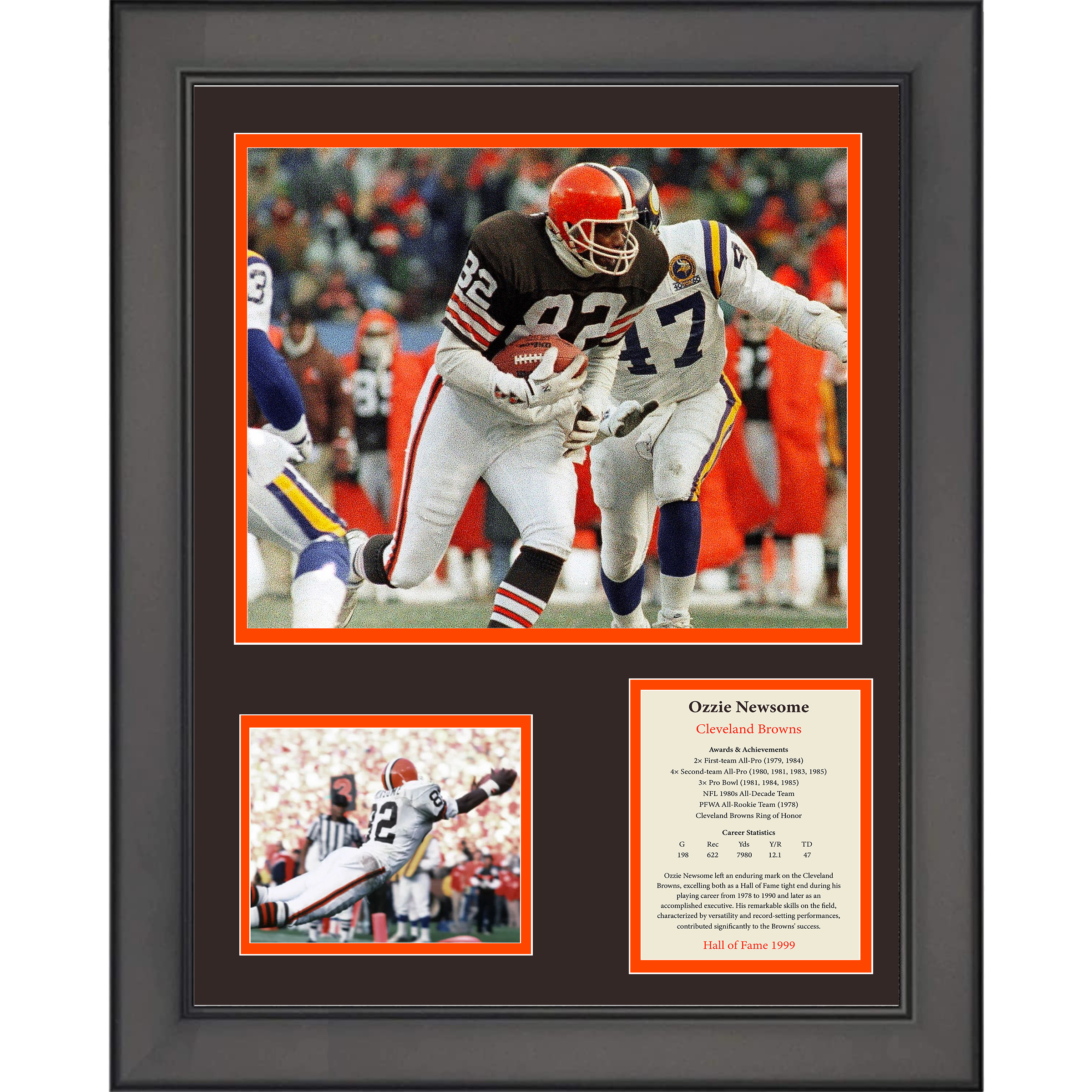 Framed Ozzie Newsome Hall of Fame Cleveland Browns 11"x14" Three Photo Collage