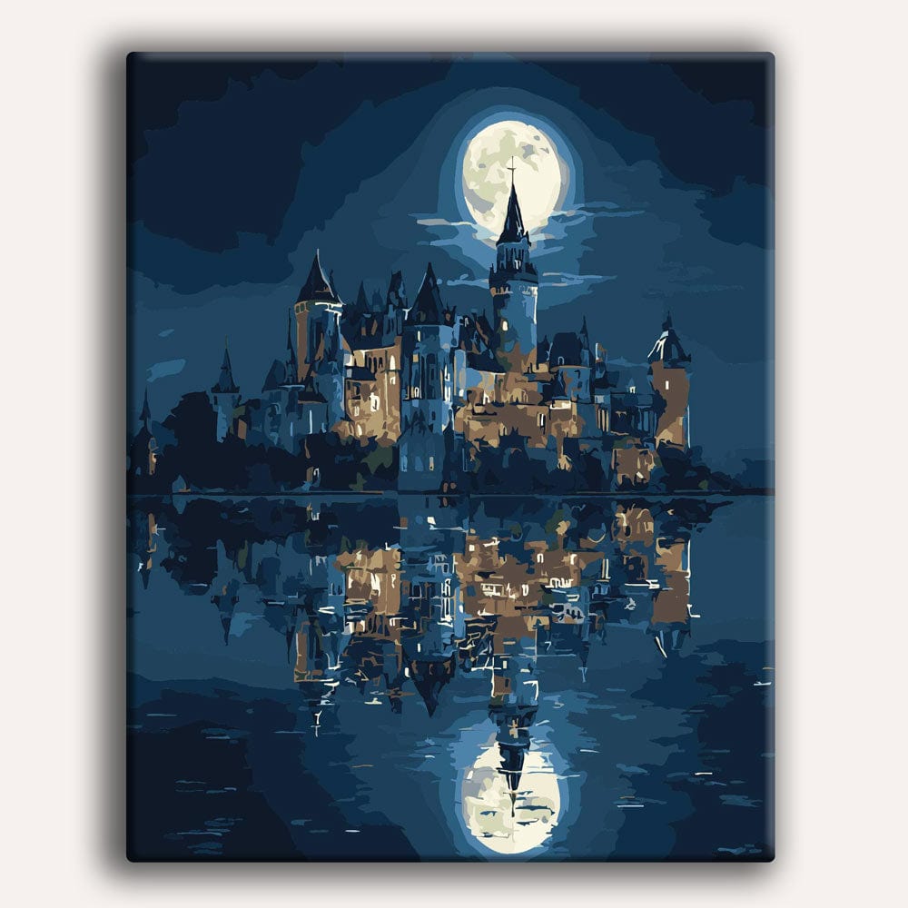 Castle in Moonlight - Paint By Numbers Kit