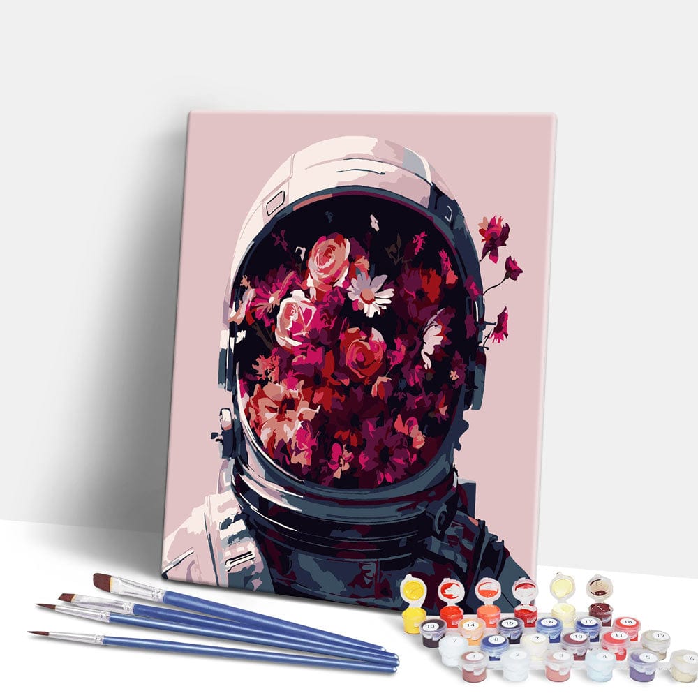 Floral Astronaut - Paint By Numbers Kit